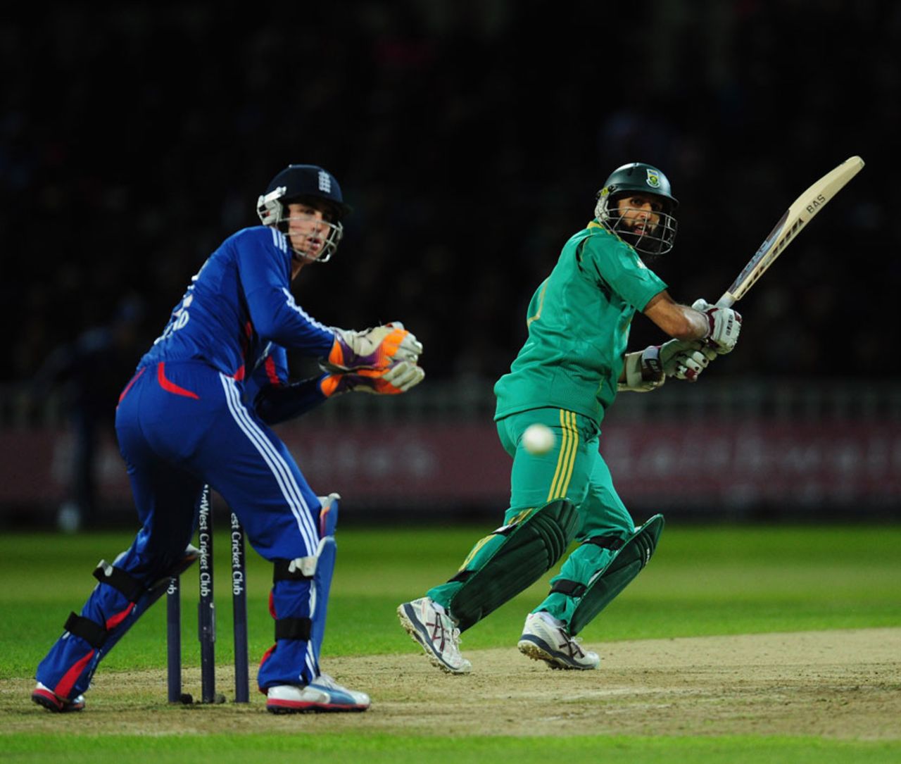 Hashim Amla was again the lead man for South Africa, England v South Africa, 3rd T20 international, Edgbaston, September 12, 2012