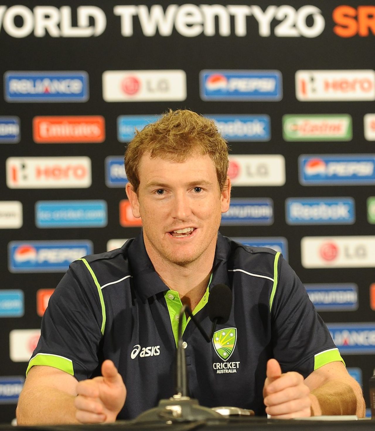 Australia's Twenty20 captain George Bailey speaks to reporters, World Twenty20 2012, Colombo, September 13, 2012