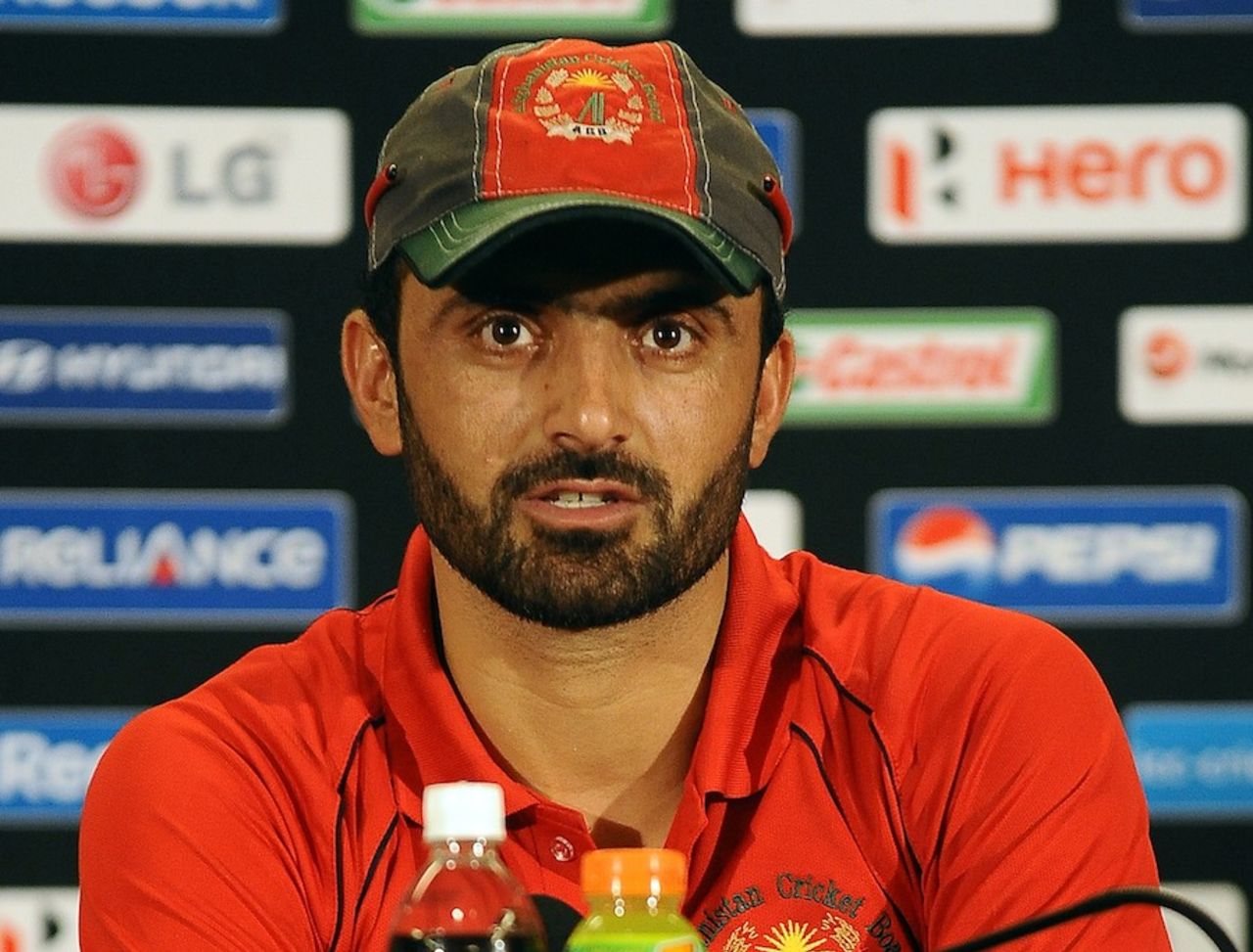 Afghanistan captain Nawroz Mangal at a press conference, World Twenty20 2012, Colombo, September 13, 2012