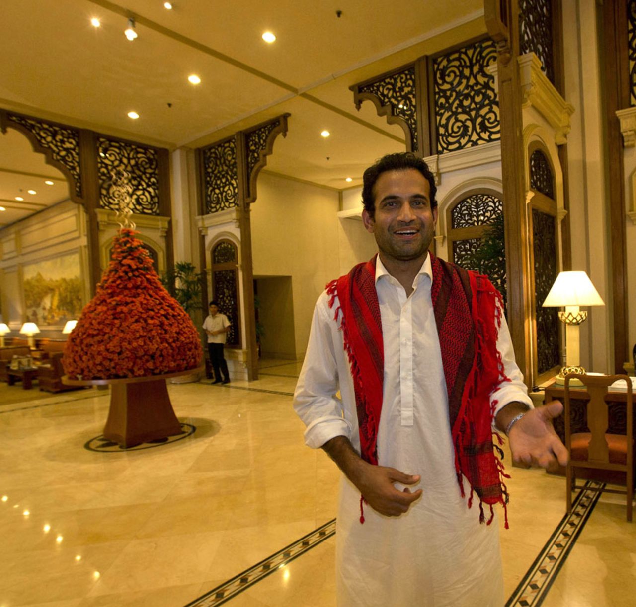 Irfan Pathan at the India team hotel, World Twenty20, Colombo, September 14, 2012