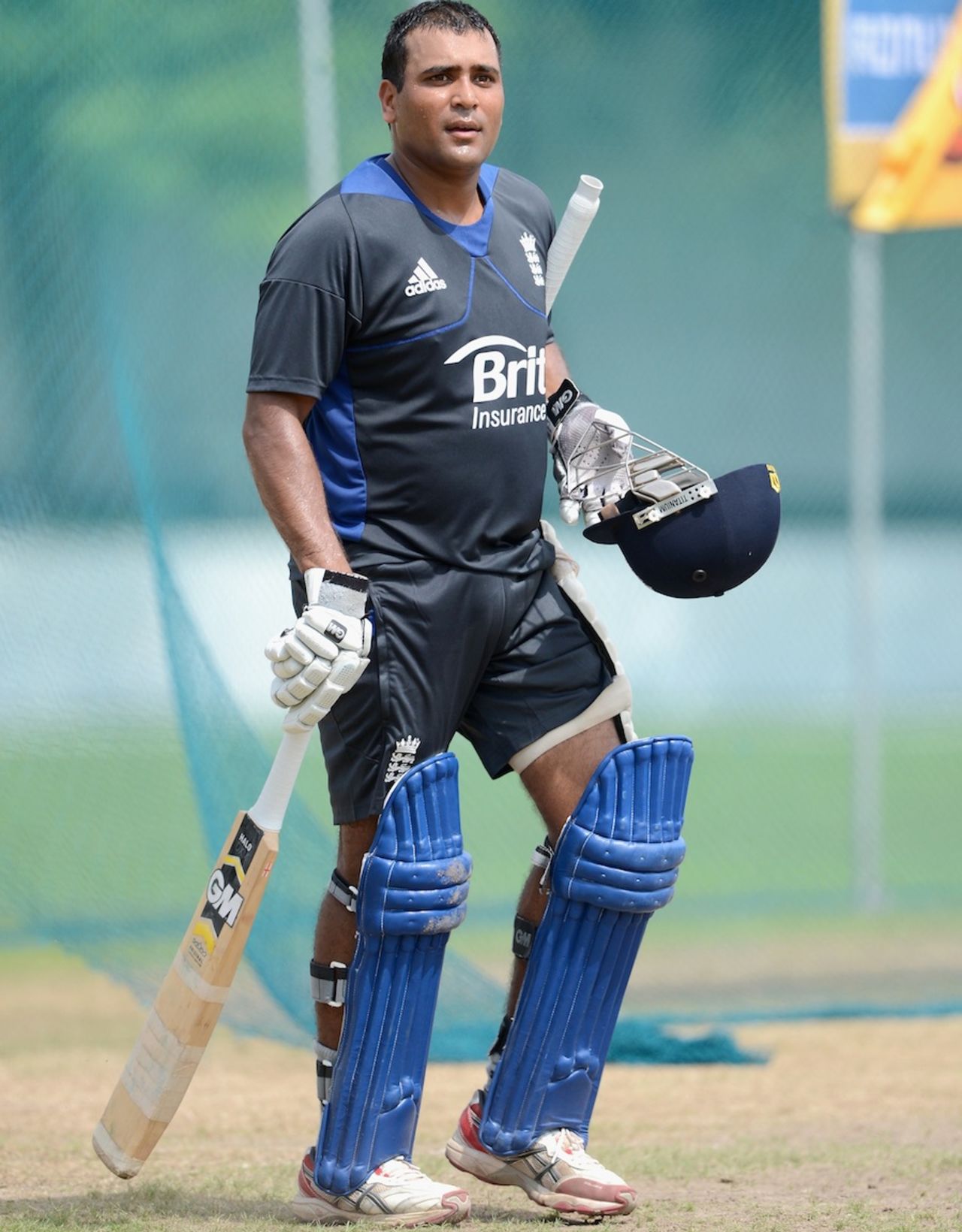 Samit Patel sweats it out in the nets, Colombo, September 18, 2012