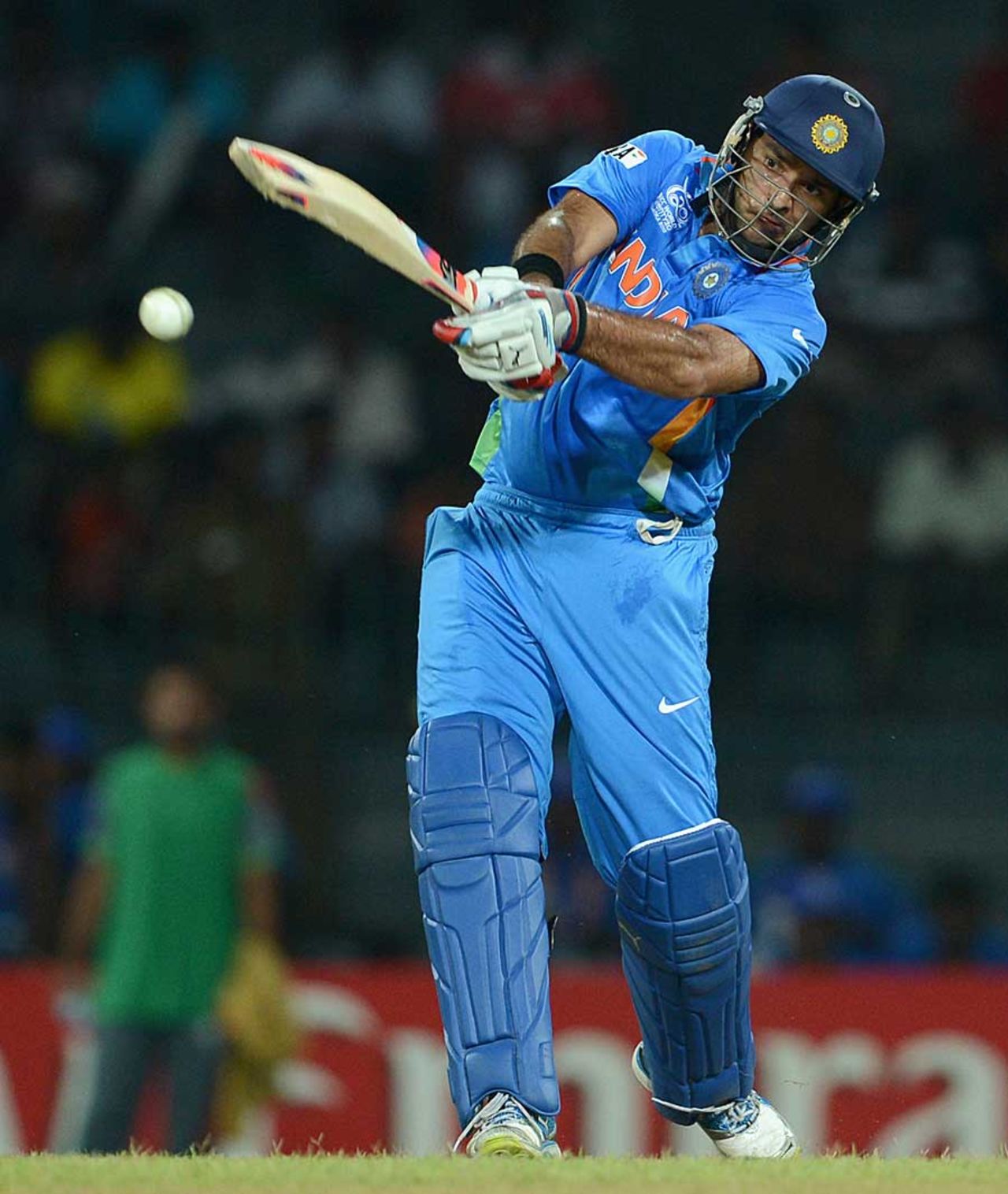 Yuvraj Singh goes hard at one, Afghanistan v India, World T20, Group A, Colombo, September, 19, 2012