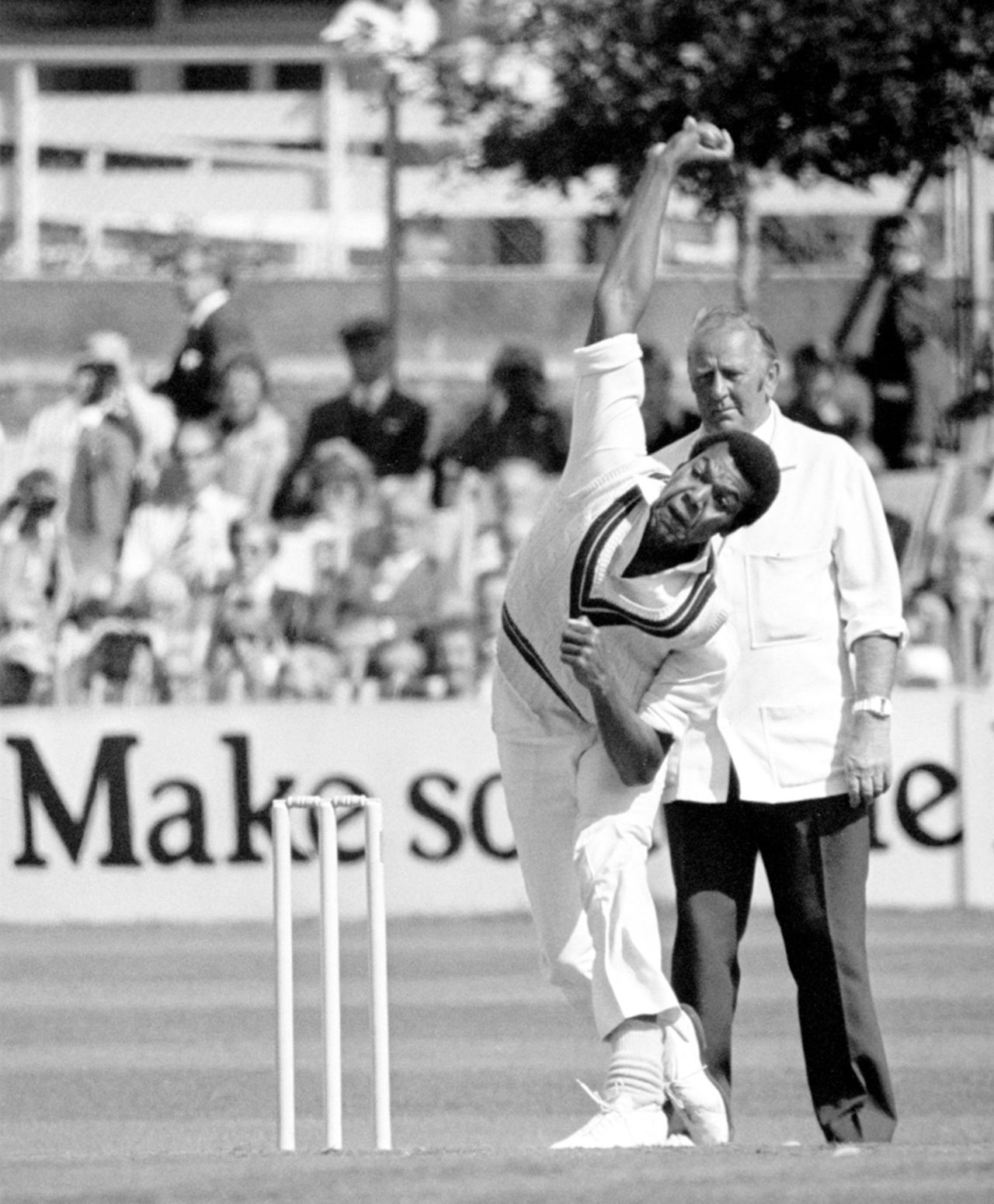 Colin Croft took 3 for 53, Sussex v Lancashire, semi-final, Gillette Cup, Hove, August 16, 1978