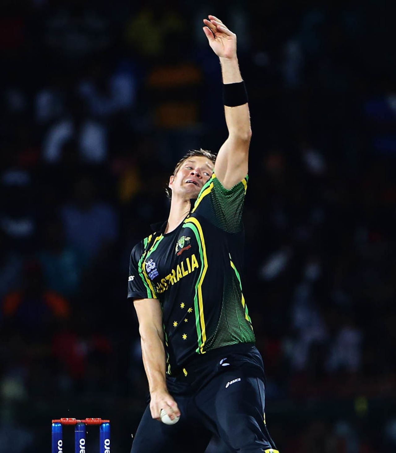 Shane Watson took two wickets, Australia v West Indies, World Twenty20 2012, Group B, Colombo, September 22, 2012