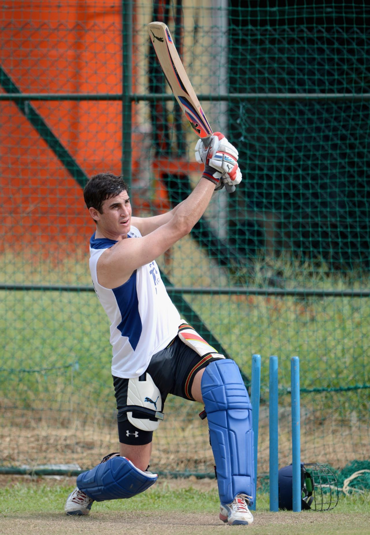 Craig Kieswetter hits out during a net session, Colombo, September 24, 2012