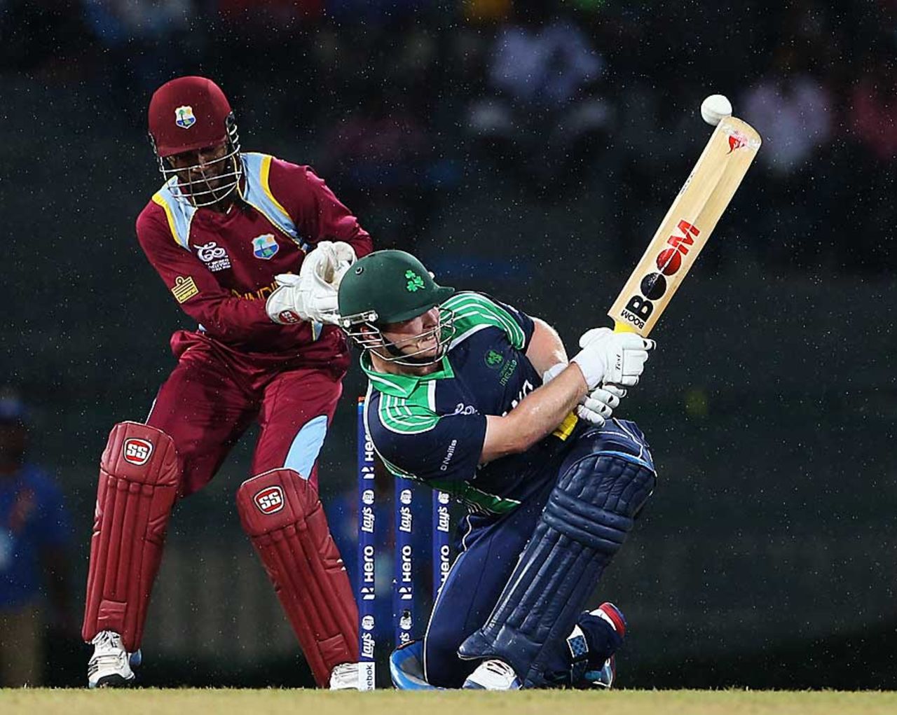 Paul Stirling scoops one, Ireland v West Indies, World Twenty20, Group B, Colombo, September 24, 2012
