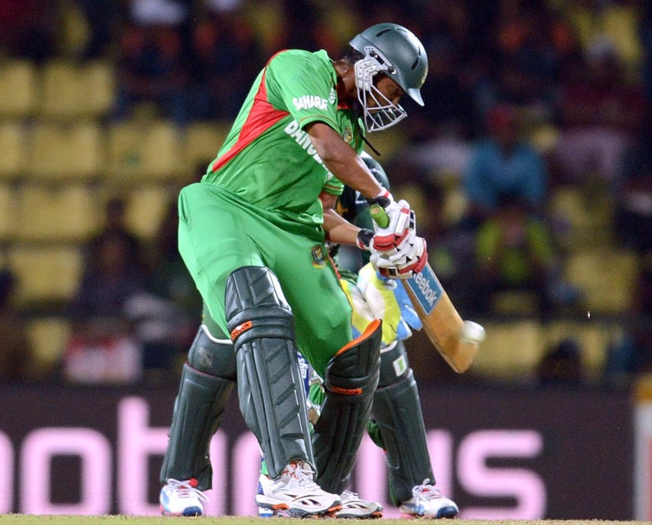 Shakib Al Hasan plays the cut shot, Bangladesh v Pakistan, World Twenty20 2012, Group D, Pallekele, September 25, 2012