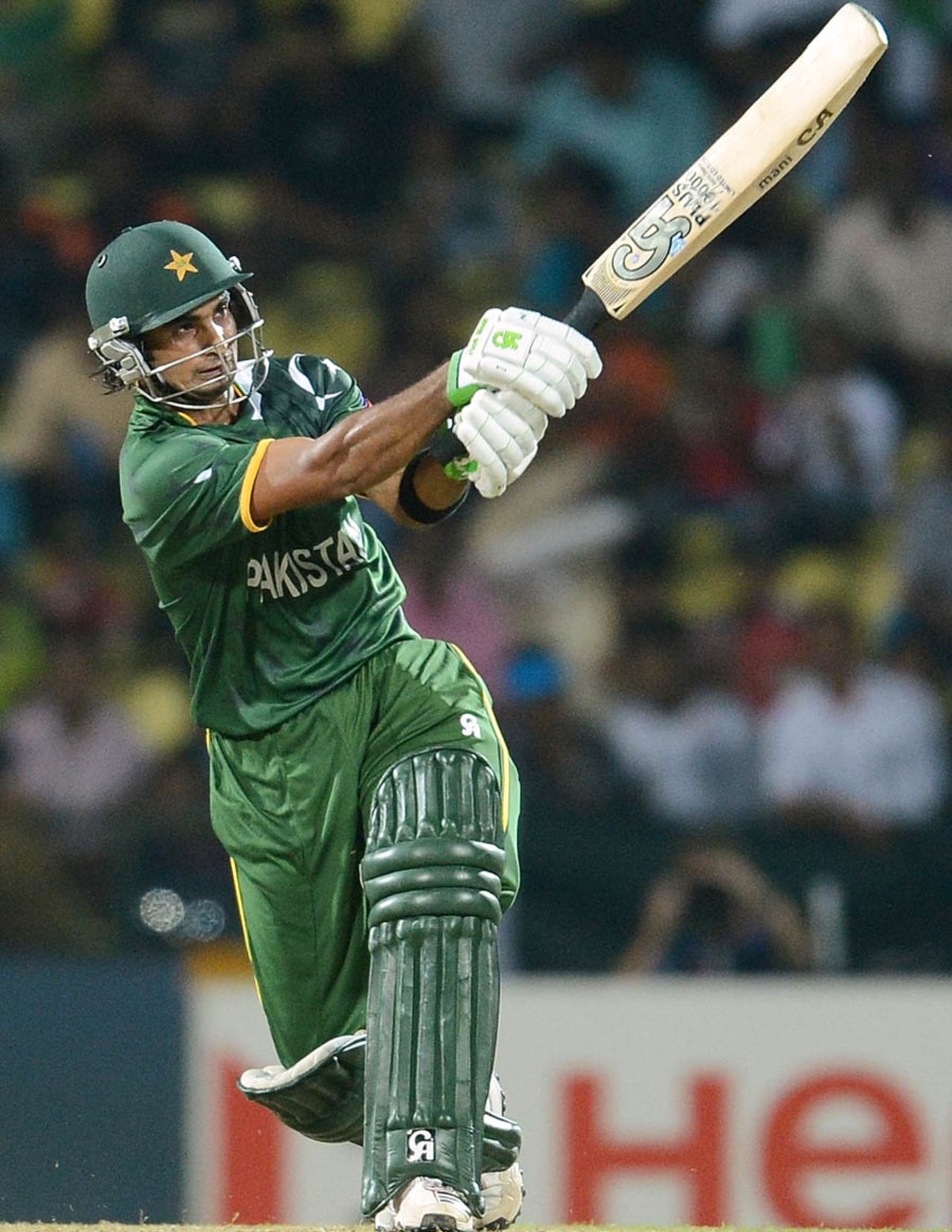 Imran Nazir slogs towards the leg side, Bangladesh v Pakistan, World Twenty20 2012, Group D, Pallekele, September 25, 2012