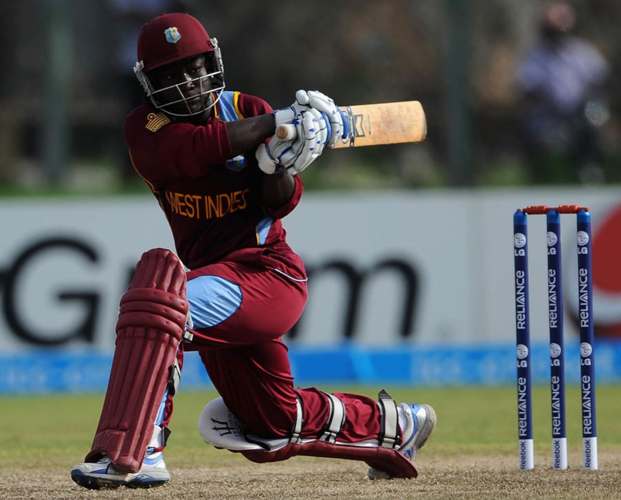 Deandra Dottin plays a ball towards the on side, New Zealand v West Indies, Women's World Twenty20 2012, Group B, Galle, September 26, 2012
