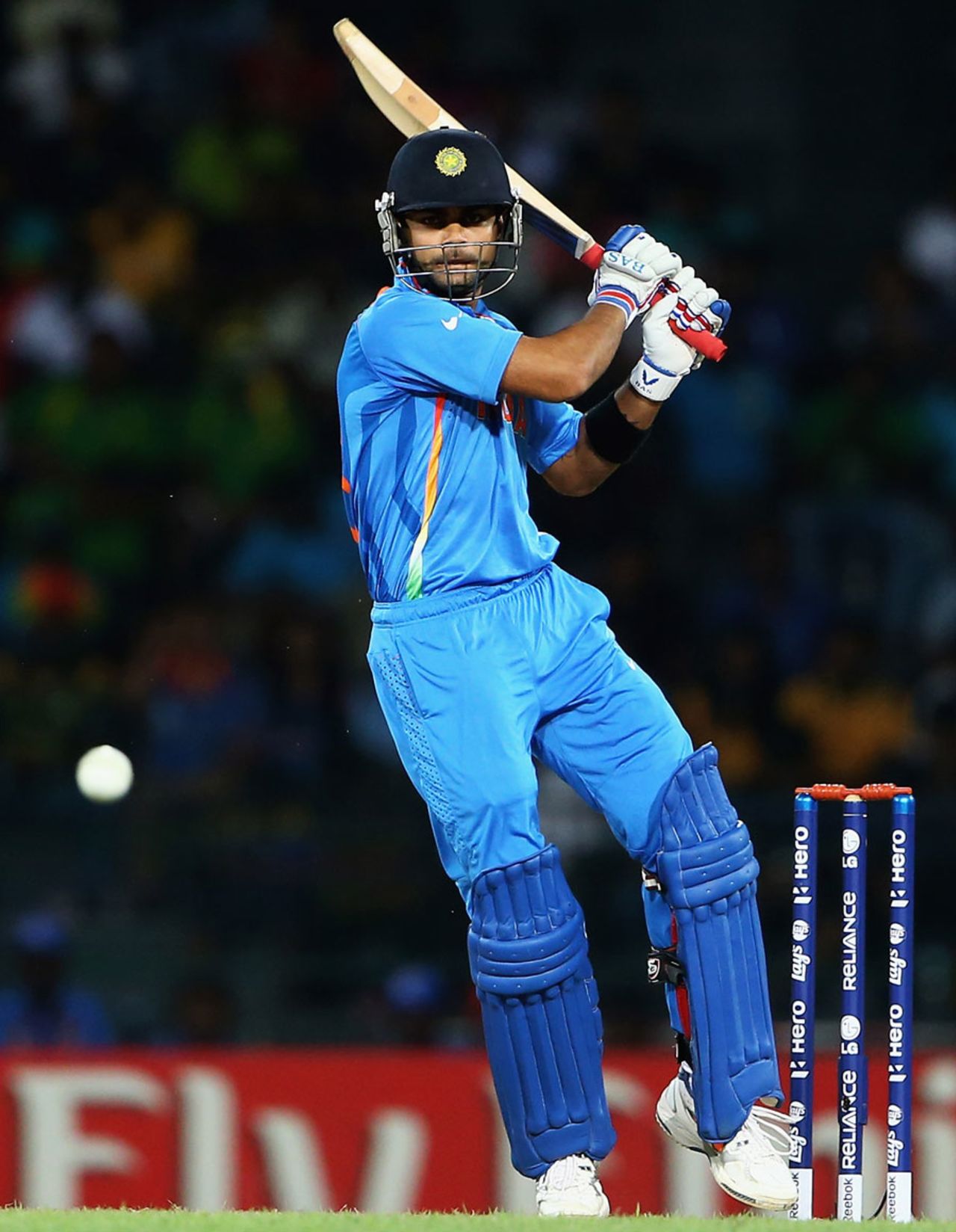 Virat Kohli struck two boundaries but fell for 15, Australia v India, World T20 2012, Colombo, September, 28, 2012