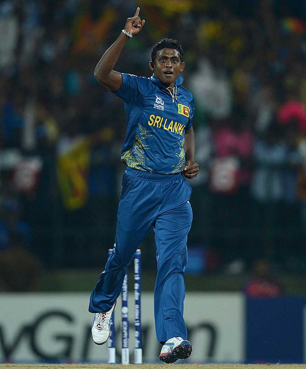 Ajantha Mendis dismissed Johnson Charles, Sri Lanka v West Indies, Super Eights, World Twenty20, Pallekele, September 29, 2012