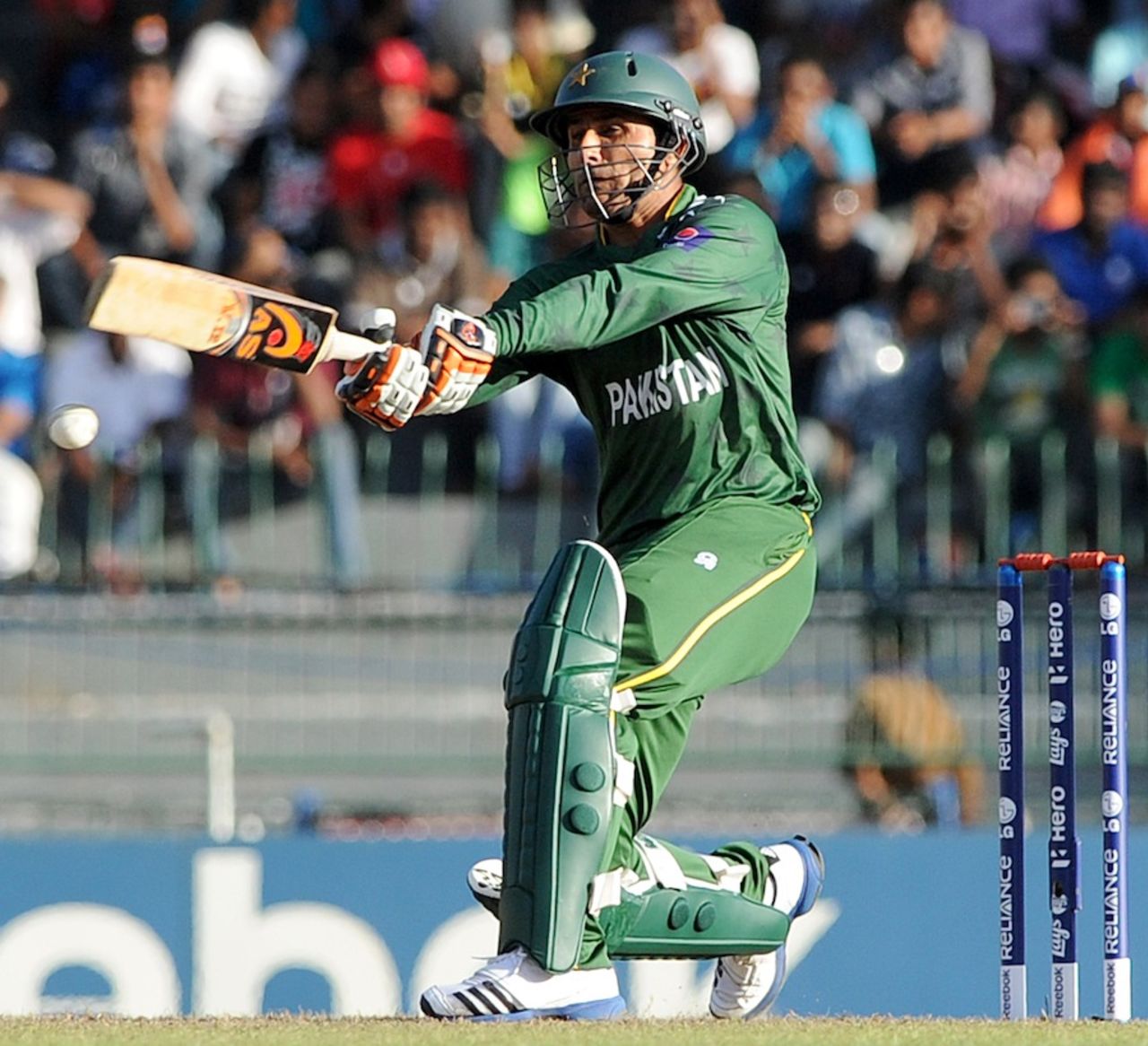 Abdul Razzaq goes for a pull-shot, Australia v Pakistan, Super Eights, World Twenty20 2012, Colombo, October 2, 2012