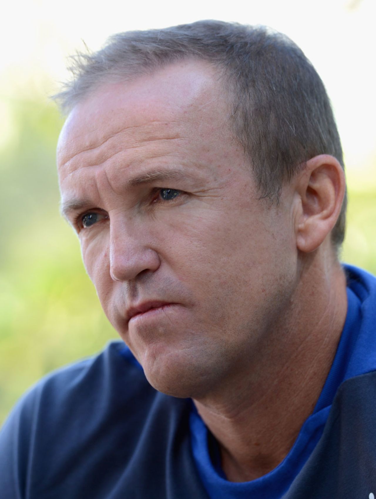 Andy Flower speaks to the media, Kandy, October 2, 2012