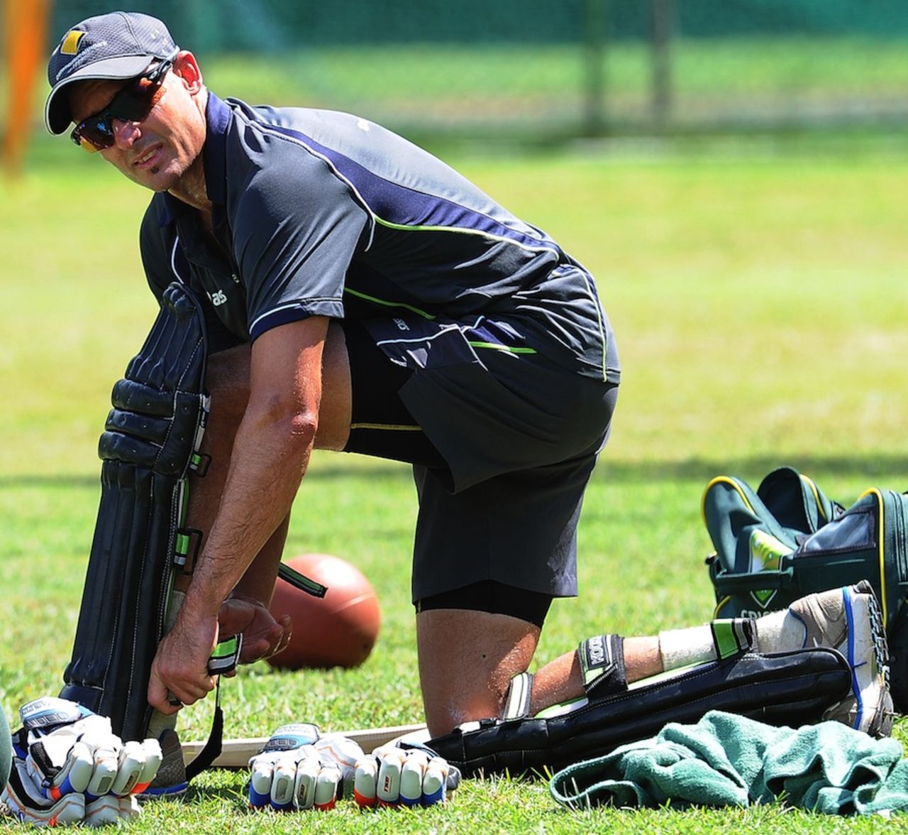 Michael Hussey prepares to bat, World Twenty20, Colombo, October 4, 2012