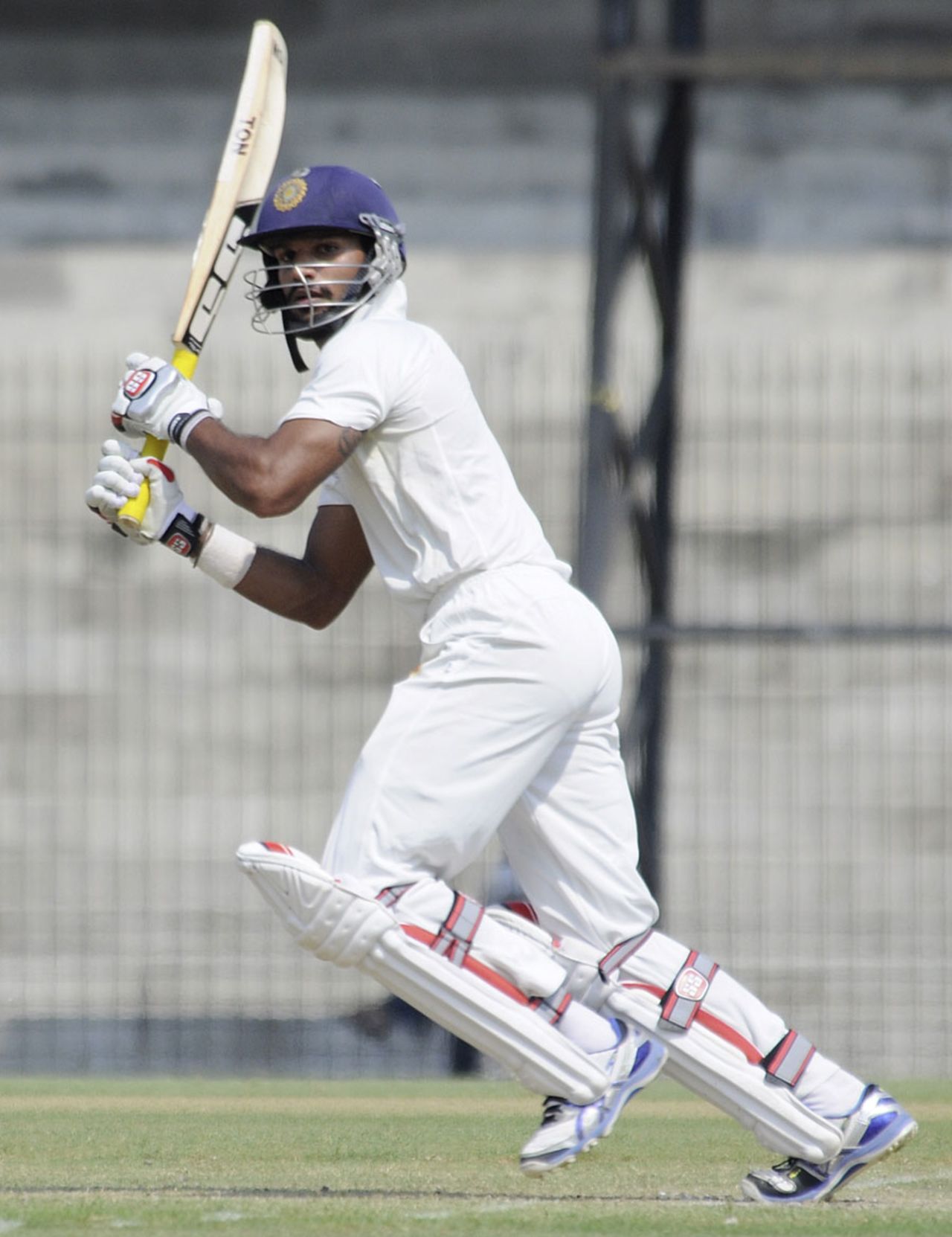 Shikhar Dhawan plays one through the off side, North Zone v West Zone, Duleep Trophy, 1st day, Chennai, October 6, 2012