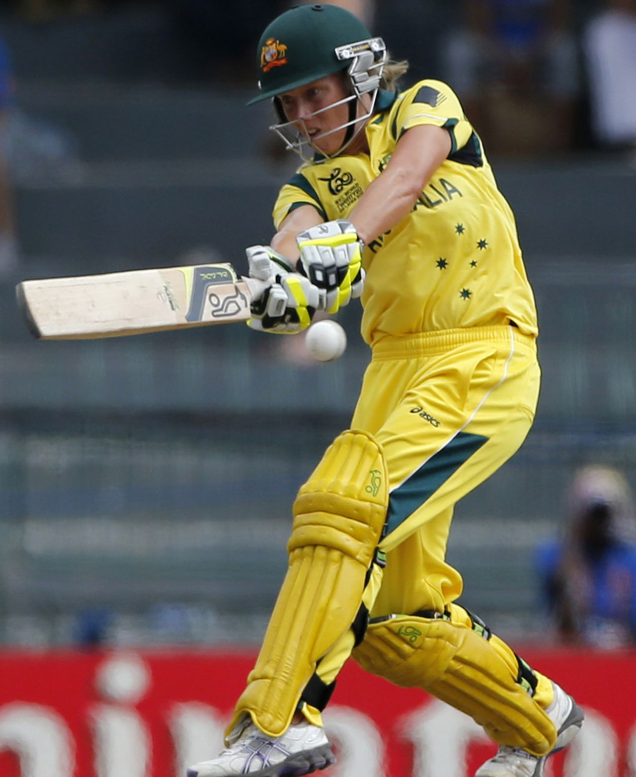 Alyssa Healy plays one towards the leg side, Australia v England, final, Women's World Twenty20, Colombo, October 7, 2012