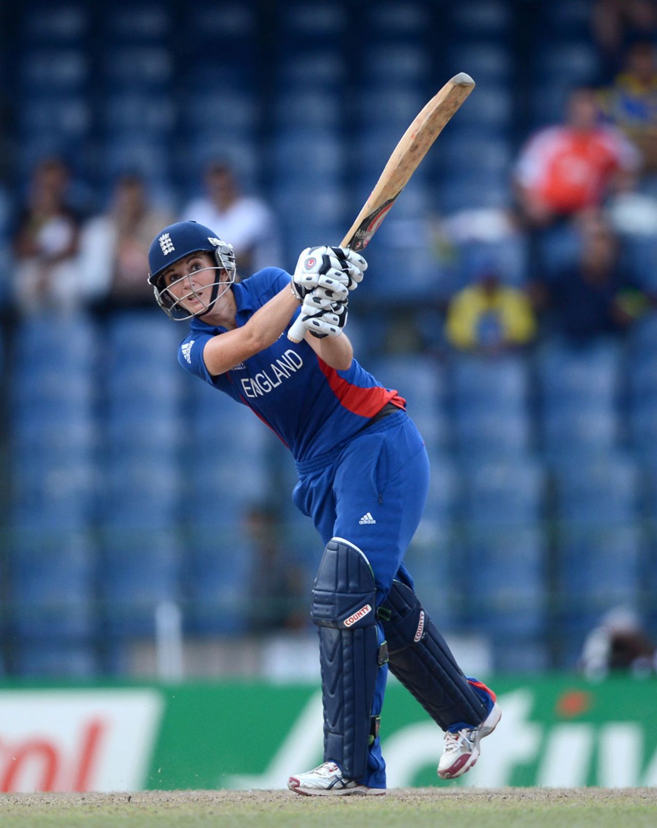 Charlotte Ewards hits out in her cameo, Australia v England, final, Women's World Twenty20, Colombo, October 7, 2012