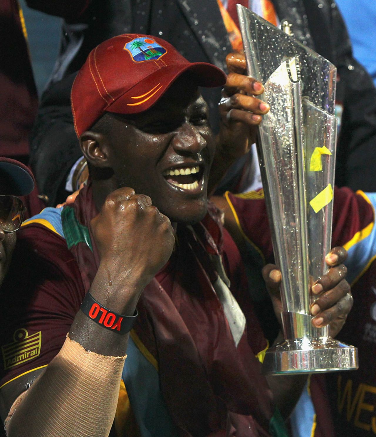 Darren Sammy with the trophy, Sri Lanka v West Indies, final, World Twenty20, Colombo, October 7, 2012