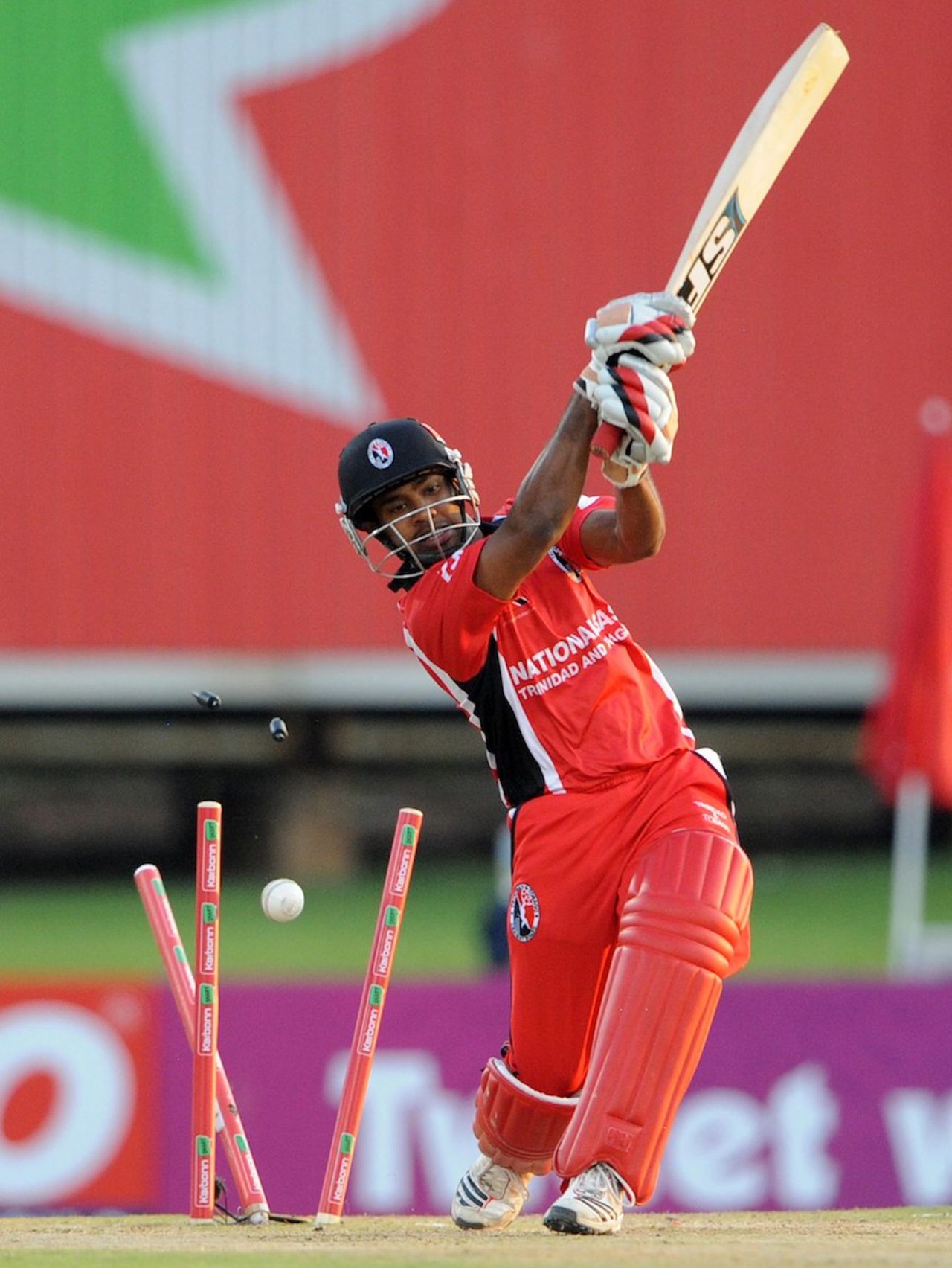 Adrian Barath was bowled for a duck, Trinidad & Tobago v Yorkshire, Champions League T20, Centurion, October 10, 2012