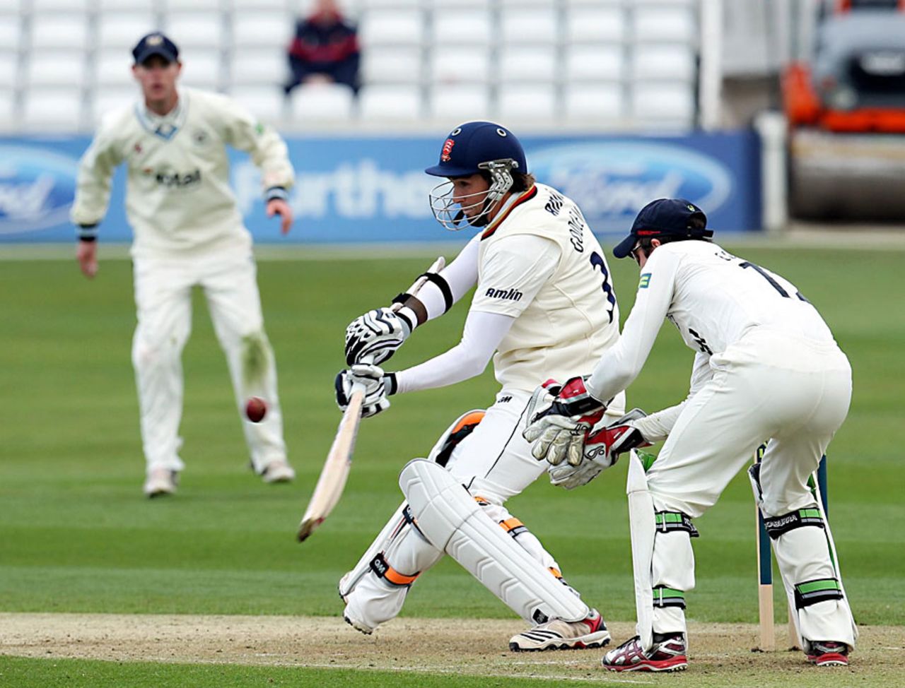 Billy Godleman cuts during his hundred, Essex v Gloucestershire, County Championship, Division Two, Chelmsford, April 5, 2012