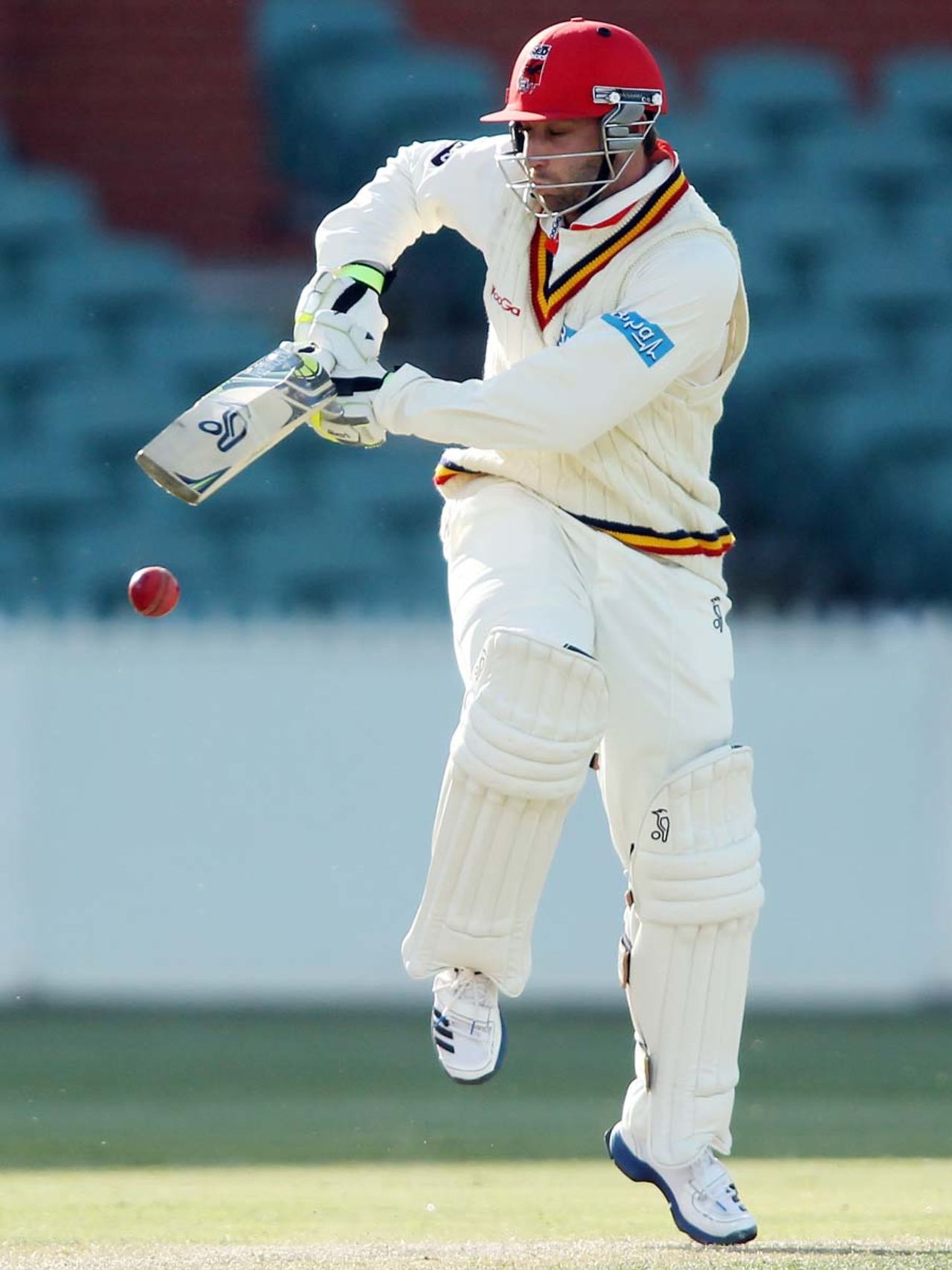 Phillip Hughes top-scored in South Australia's second innings with 37, South Australia v Tasmania, Sheffield Shield, Adelaide, 3rd day, October 11, 2012