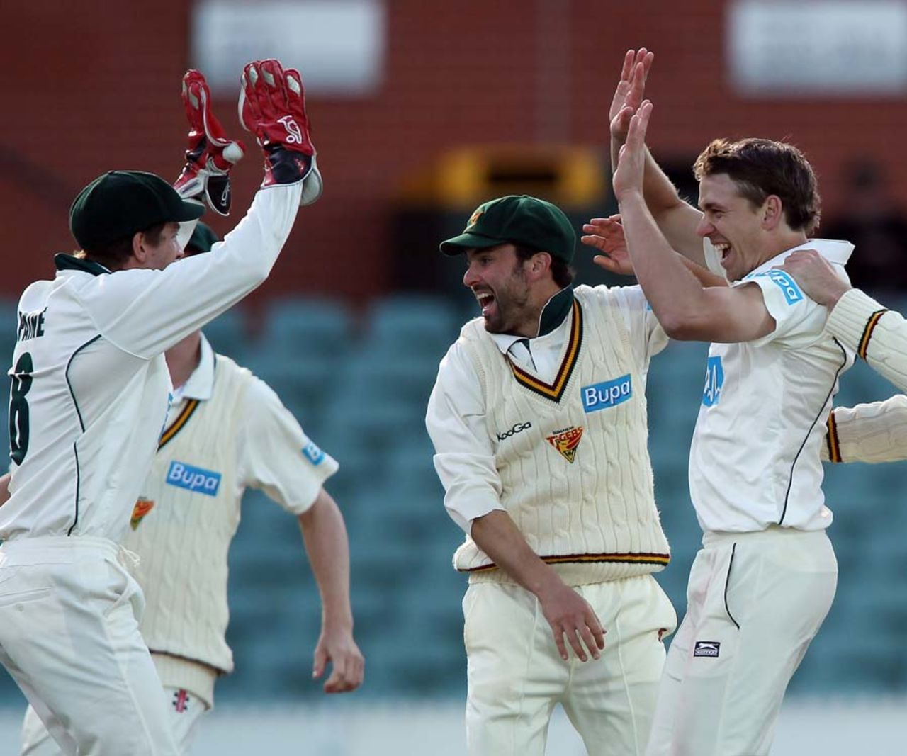 Luke Butterworth's eight wickets in the match with one day to go helped Tasmania to a dominant position against South Australia, South Australia v Tasmania, Sheffield Shield, Adelaide, 3rd day, October 11, 2012