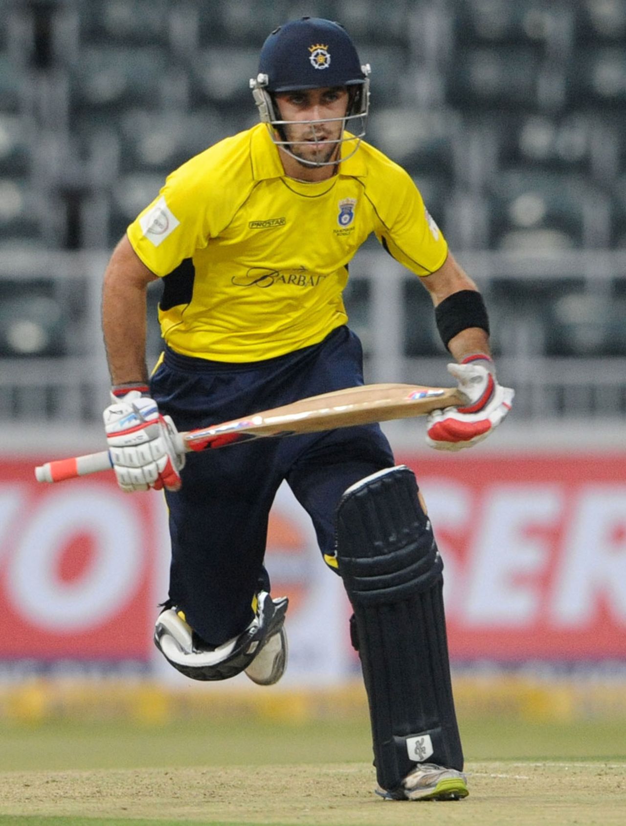 Glenn Maxwell top scored for Hampshire with 42, Hampshire v Sialkot Stallions, Champions League T20, Johannesburg, October 11, 2012