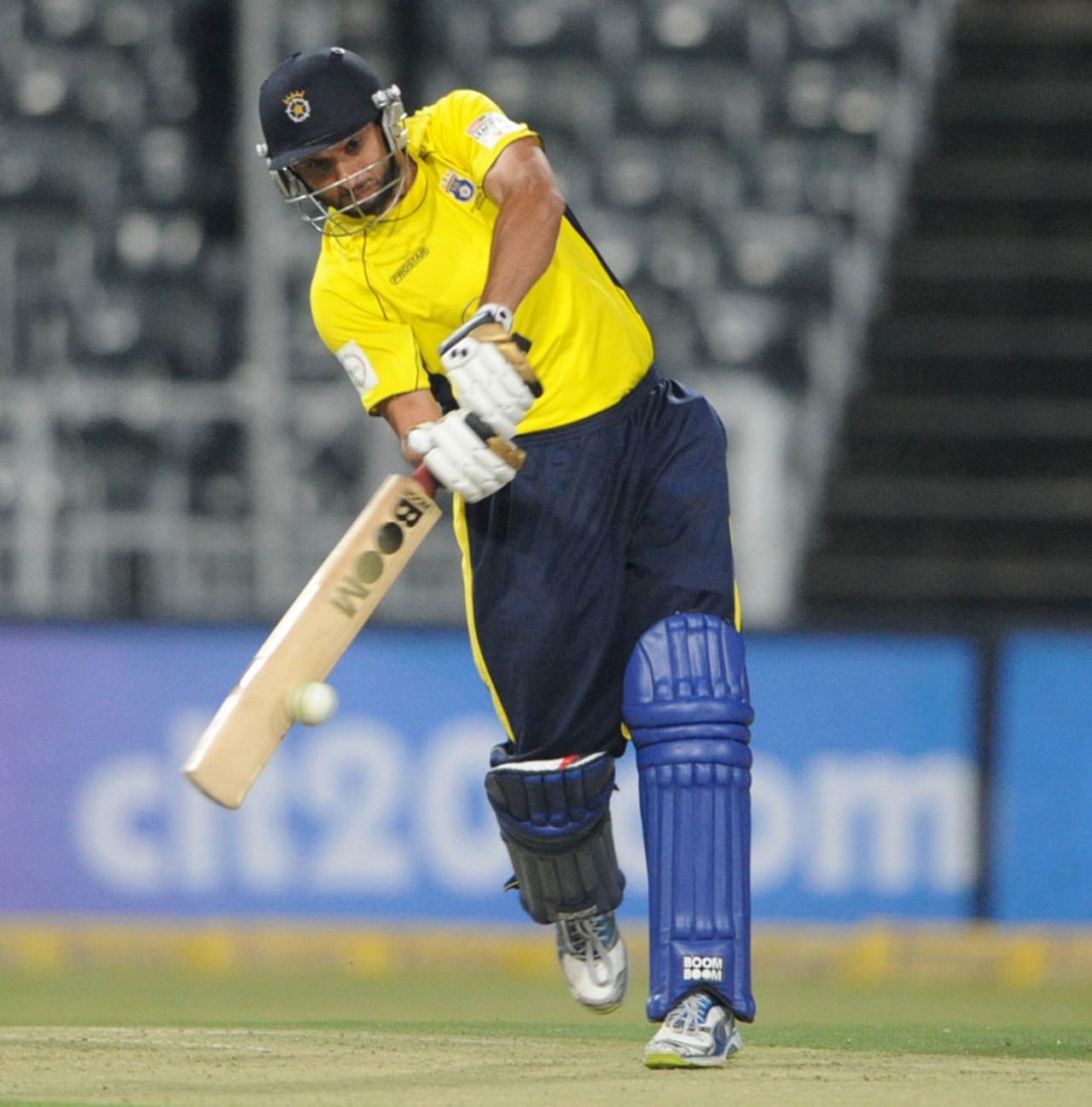 Shahid Afridi made 14 before holing out, Hampshire v Sialkot Stallions, Champions League T20, Johannesburg, October 11, 2012
