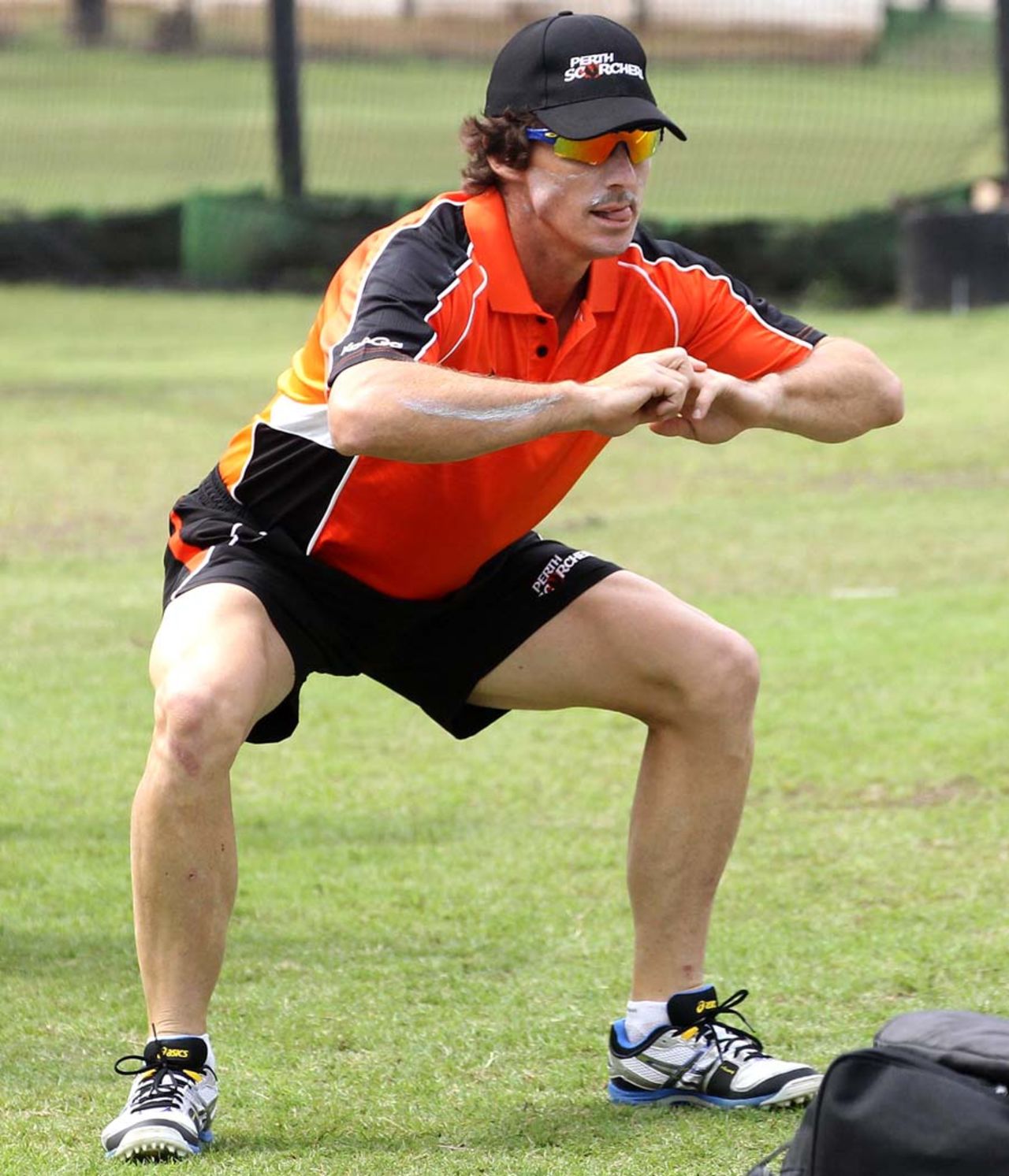 Perth Scorchers' Brad Hogg at a practice session, Durban, October 15, 2012