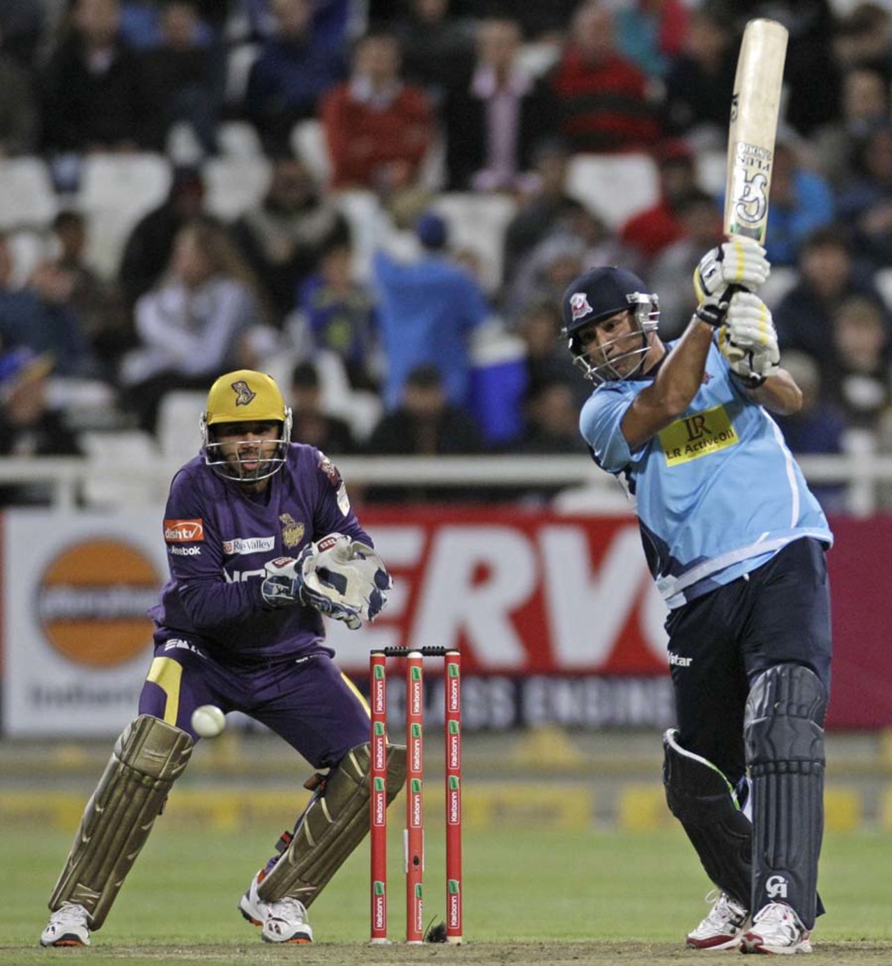 Azhar Mahmood plays towards the off side, Auckland v Kolkata Knight Riders, Group A, Champions League Twenty20, Cape Town, October 15, 2012