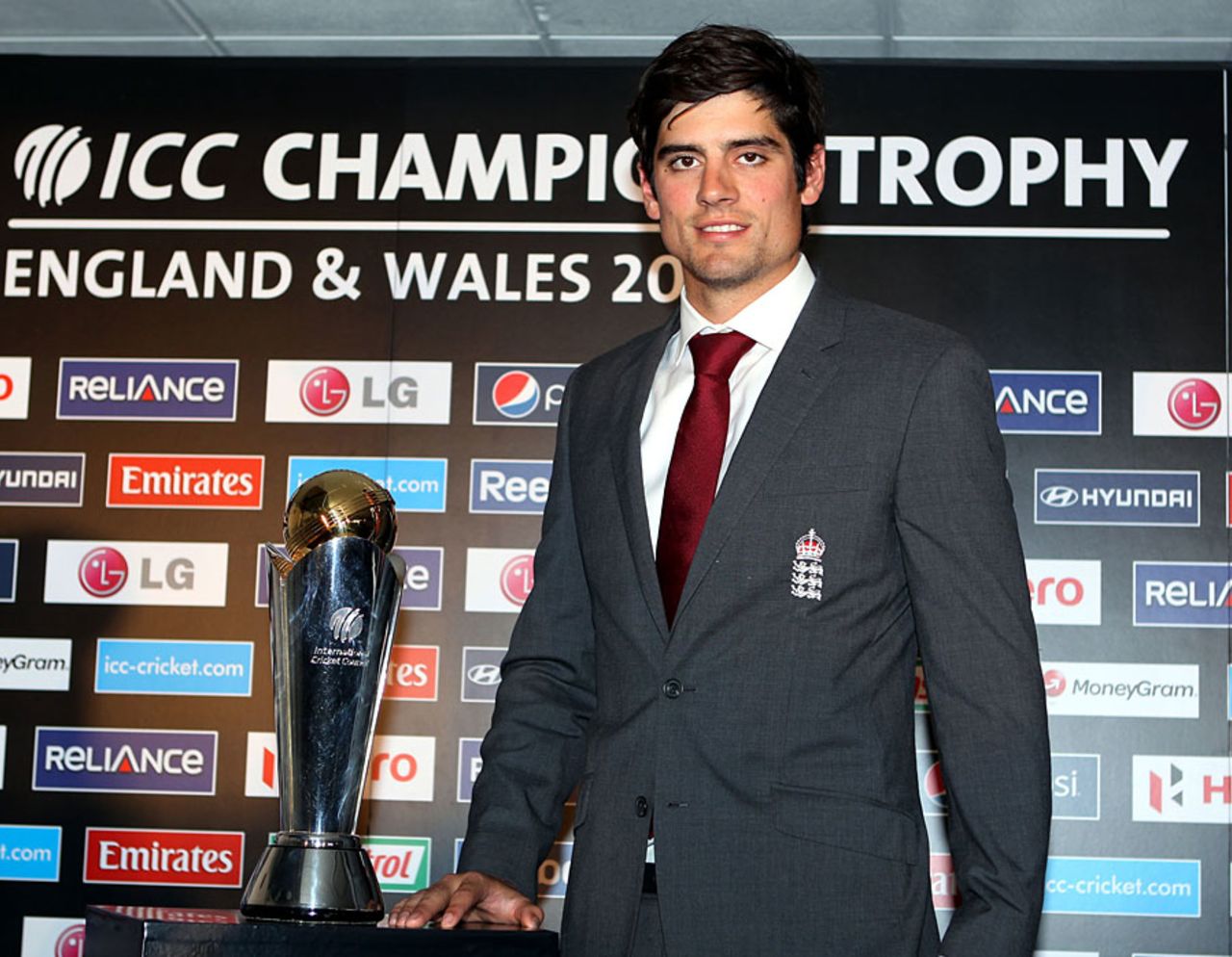 Alastair Cook at the launch of the Champions Trophy, London, October 17, 2012