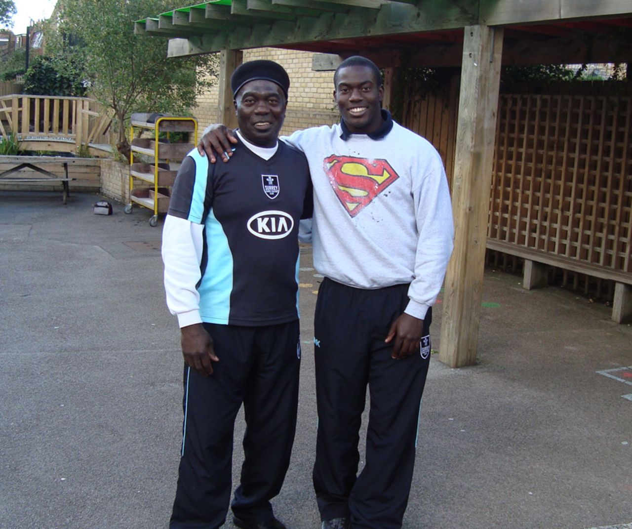 Tony Moody and his son Jordan, who run the Lambeth Cricket Academy in Brixton, London, October 2012