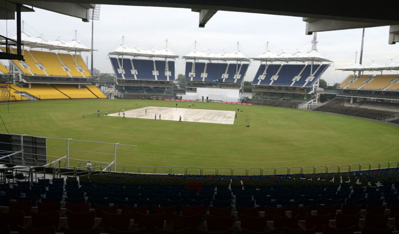 The first day's play was washed out, Central Zone v East Zone, Duleep Trophy, final, Chennai, 1st day, October 21, 2012
