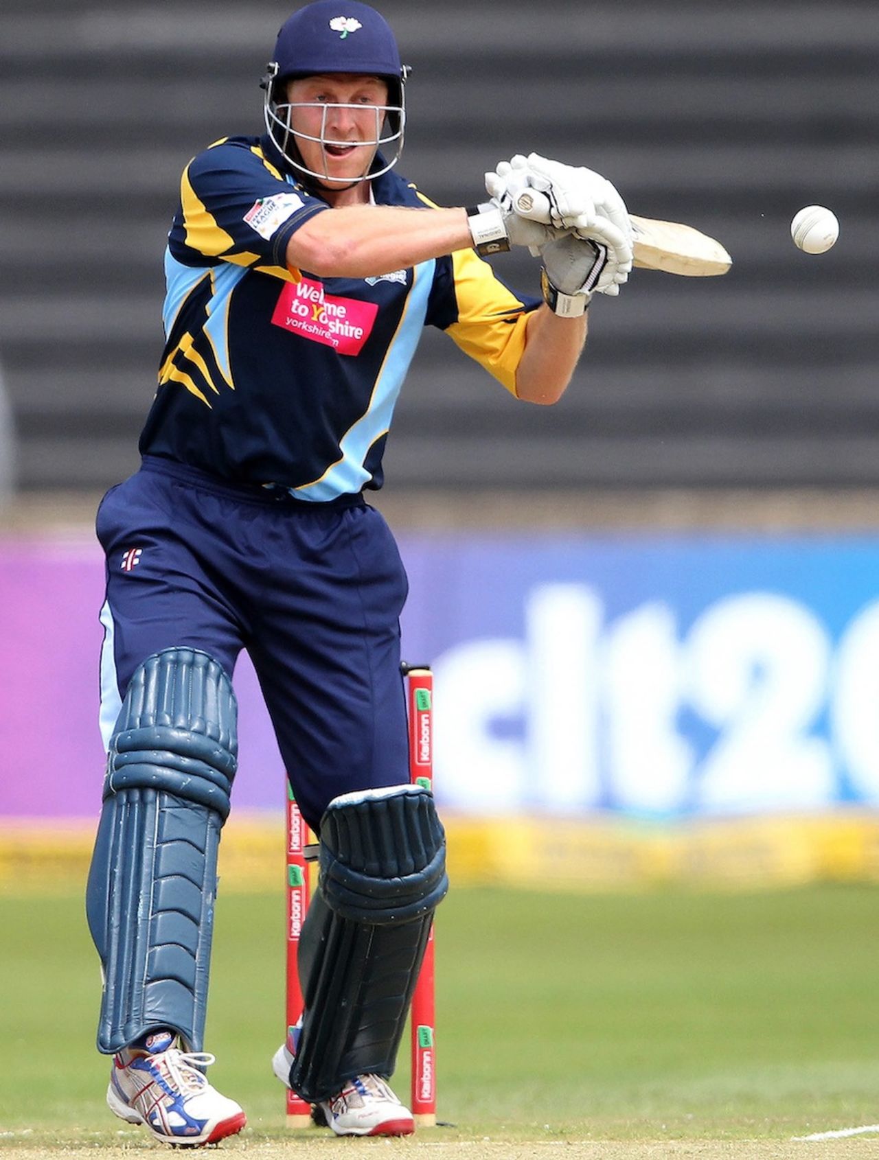 Andrew Gale prepares to pull, Chennai Super Kings v Yorkshire, Champions League T20, Durban, October 22, 2012