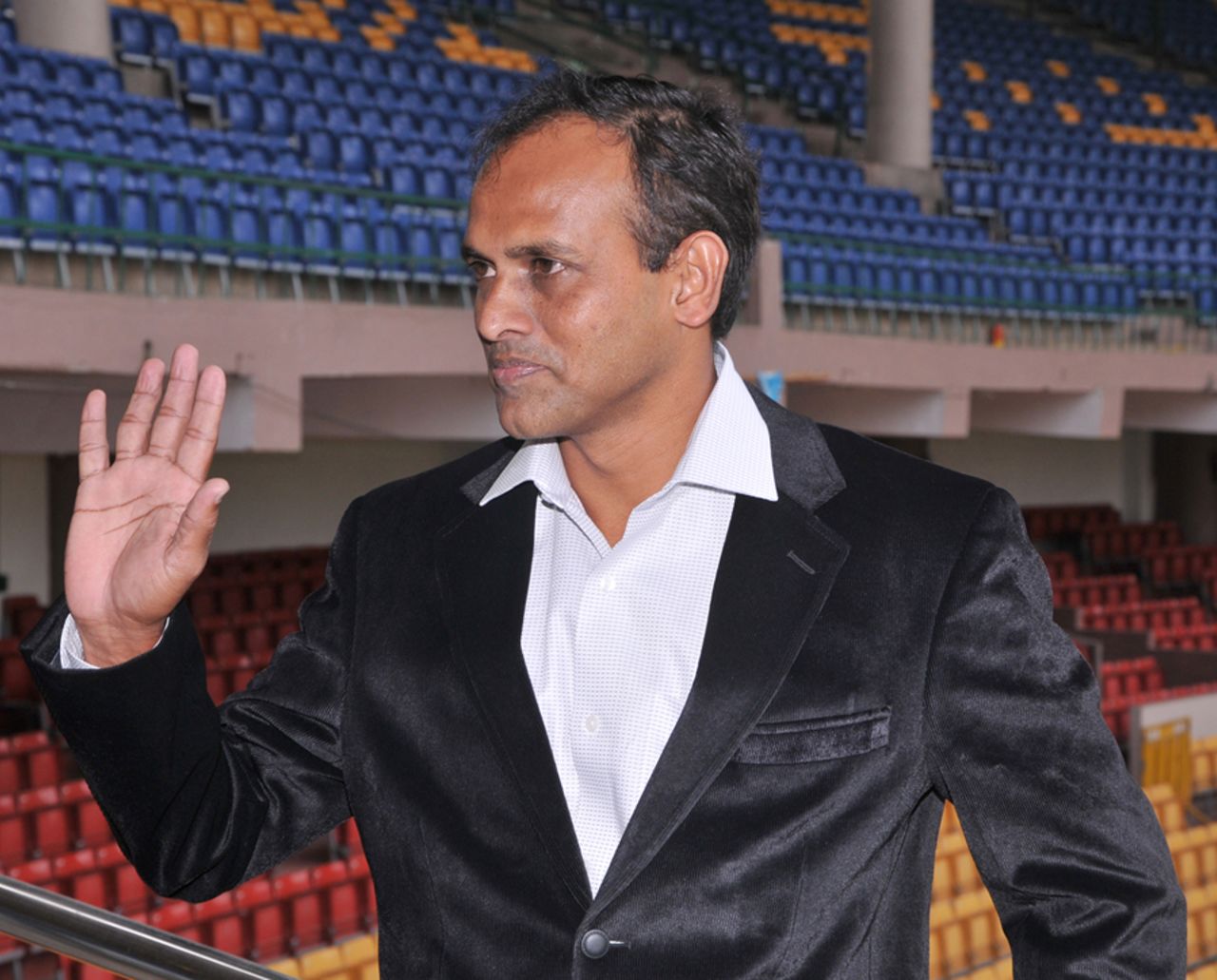 Yere Goud after announcing his retirement, Bangalore, October 29, 2012