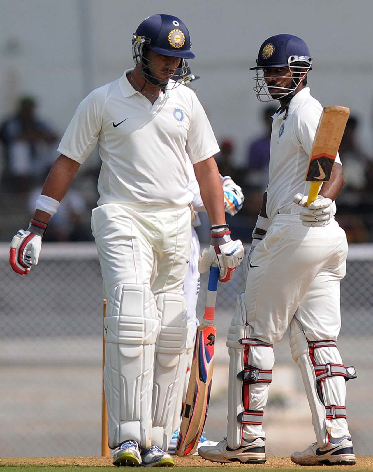 Yuvraj Singh and Abhinav Mukund both scored half-centuries, India A v England XI, tour match, Mumbai, 1st day, October 30, 2012