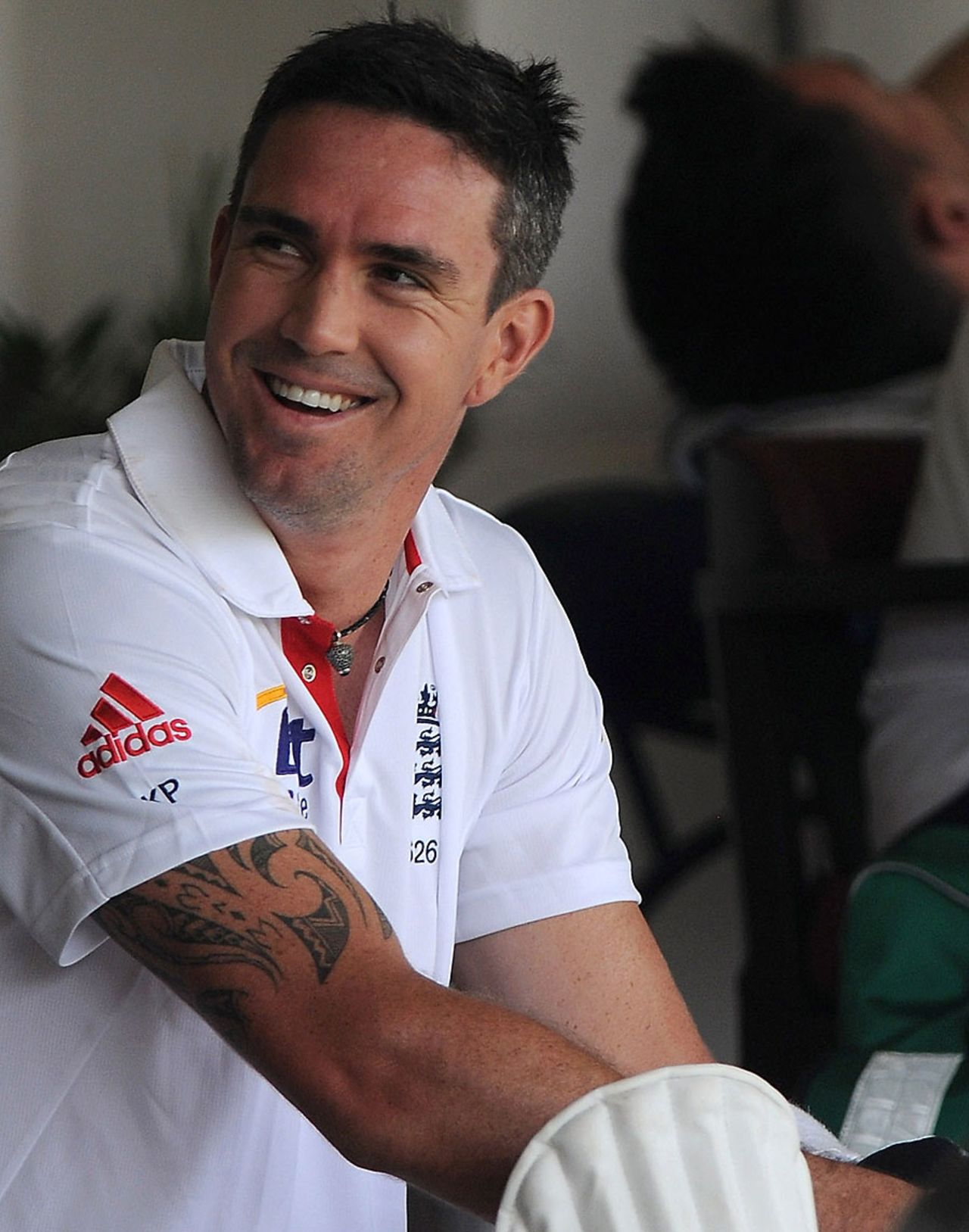 A relaxed Kevin Pietersen in the dressing room, India A v England XI, tour match, Mumbai, 2nd day, October 31, 2012