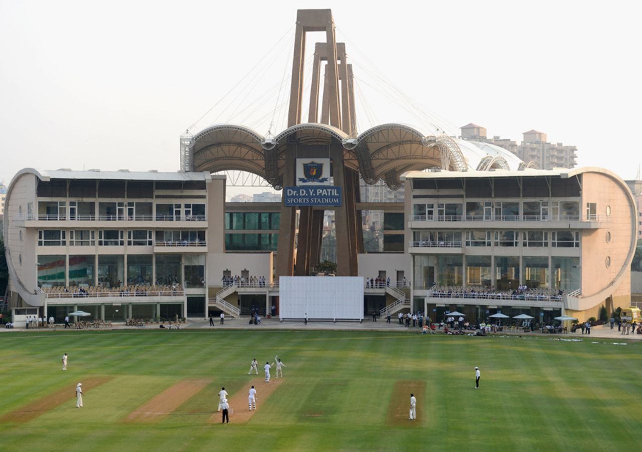 Play in progress at the DY Patil Sports Academy, Mumbai A v England XI, Tour match, 1st day, Mumbai, November 3, 2012