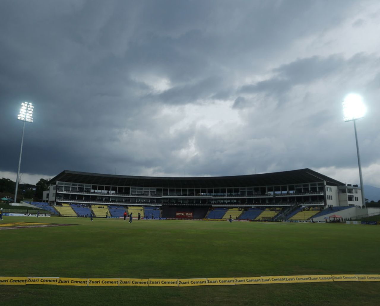 Clouds threaten play at the Pallekele International Stadium, Sri Lanka v New Zealand, 3rd ODI, Pallekele, November 6, 2012