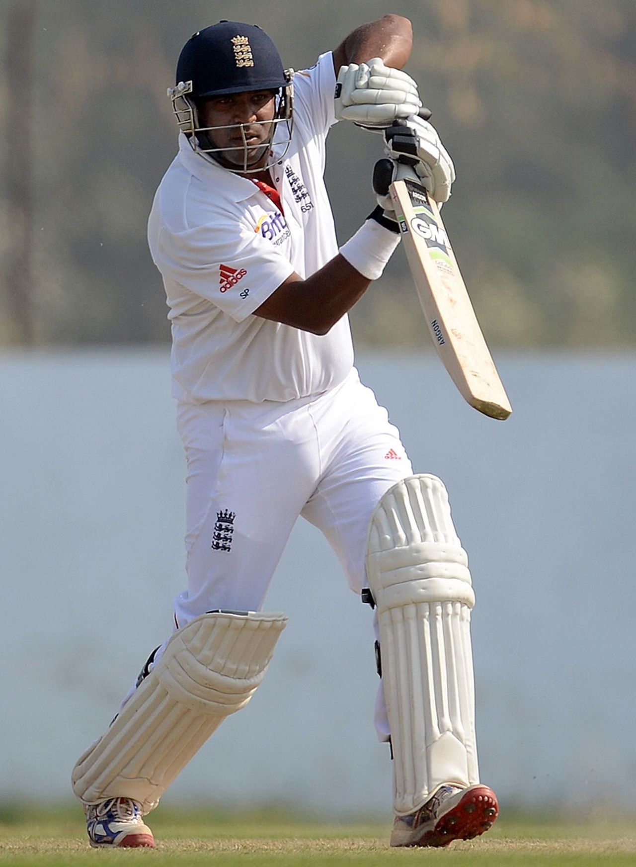 Samit Patel helped himself to a half-century, Haryana v England XI, tour match, Ahmedabad, 2nd day, November 9, 2012