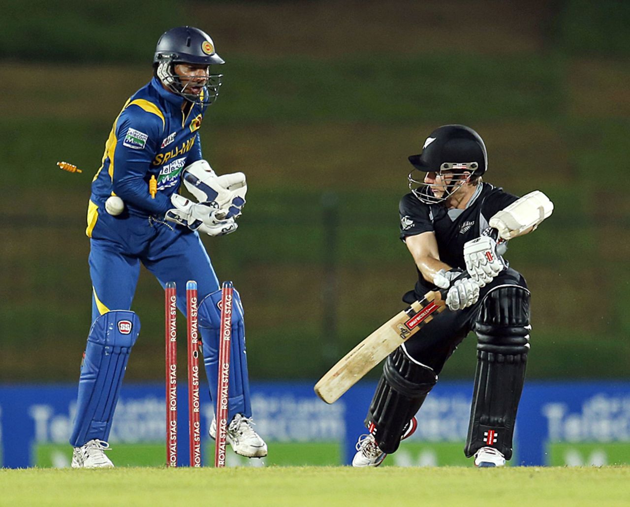 Kane Williamson is bowled, Sri Lanka v New Zealand, 4th ODI, Hambantota, November 10, 2012