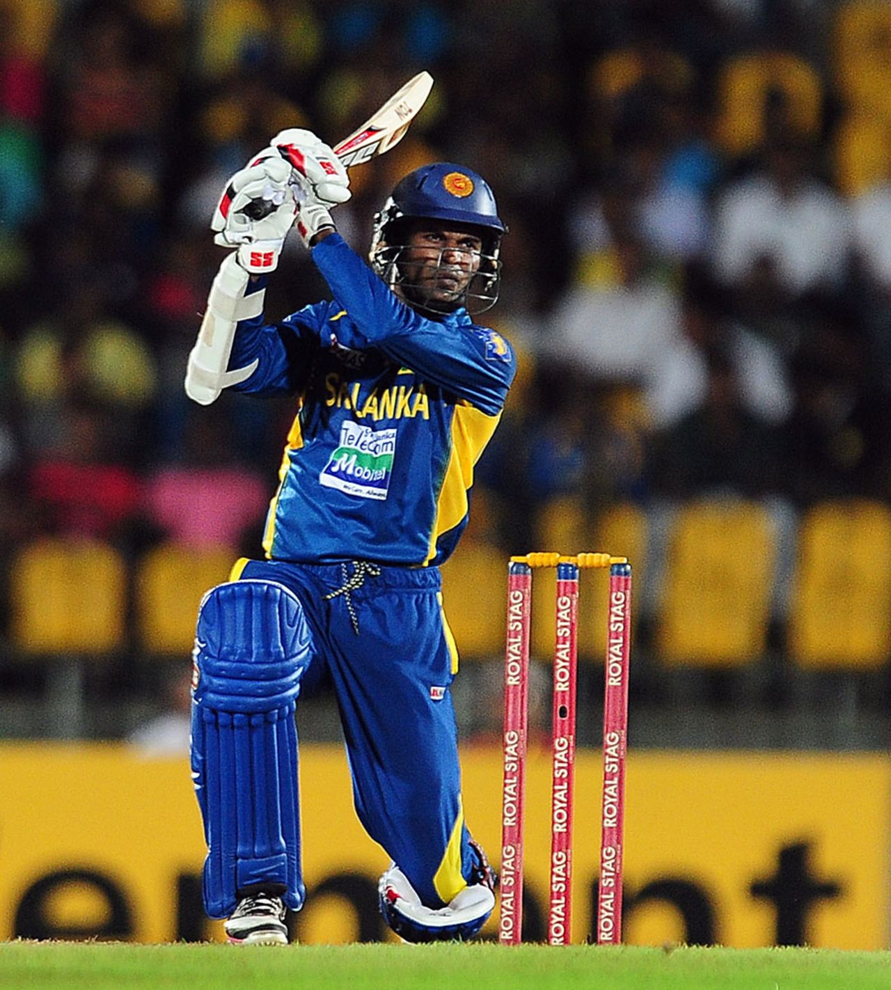 Upul Tharanga plays a shot on one knee, Sri Lanka v New Zealand, 4th ODI, Hambantota, November 10, 2012
