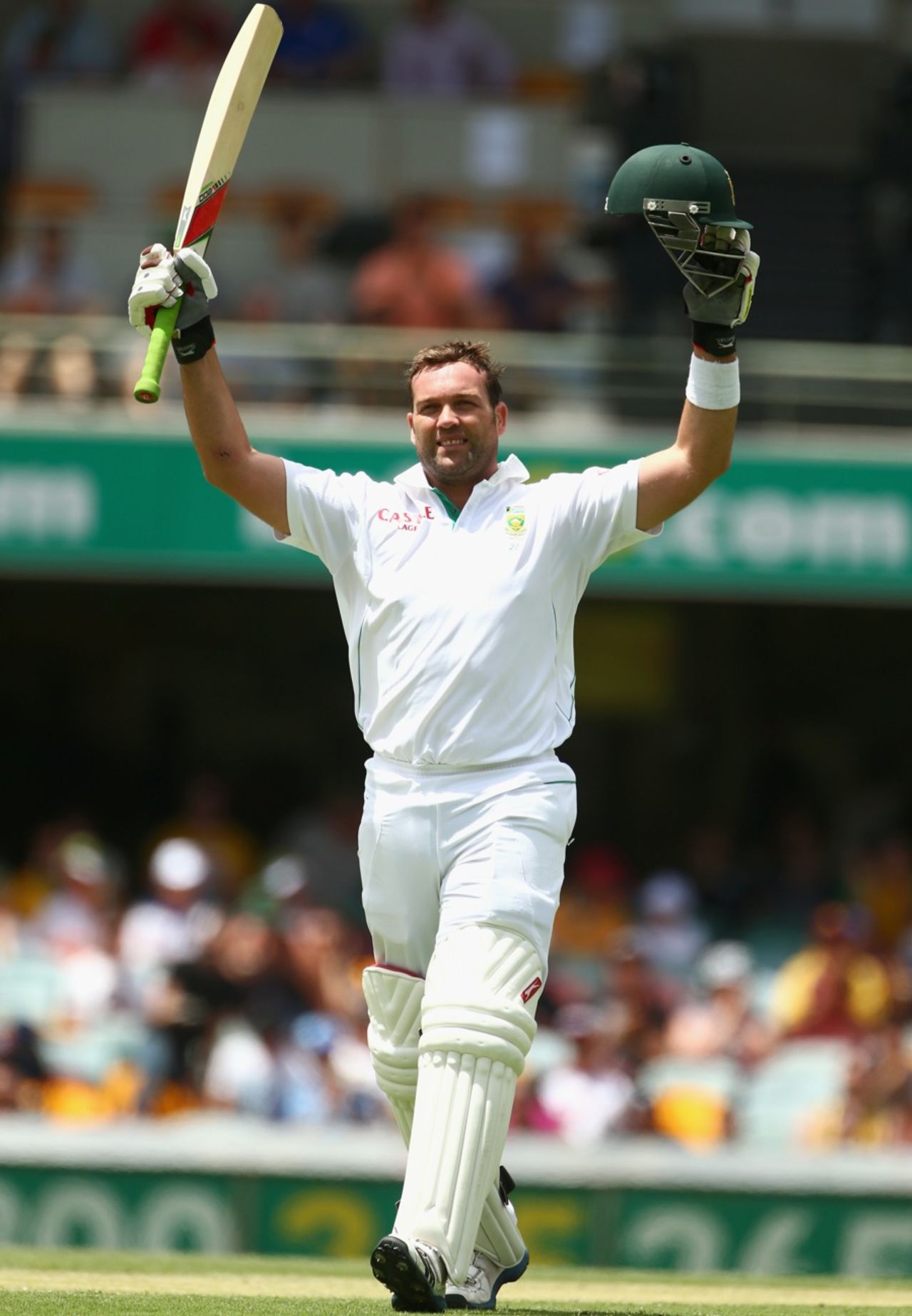Jacques Kallis reaches his century, Australia v South Africa, first Test, day three, Brisbane, November 11, 2012