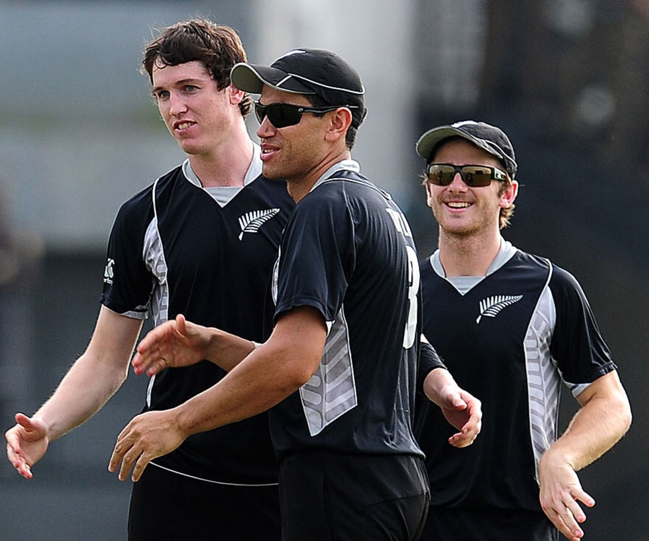 Adam Milne celebrates a wicket, Sri Lanka v New Zealand, 5th ODI, Hambantota, November 12, 2012