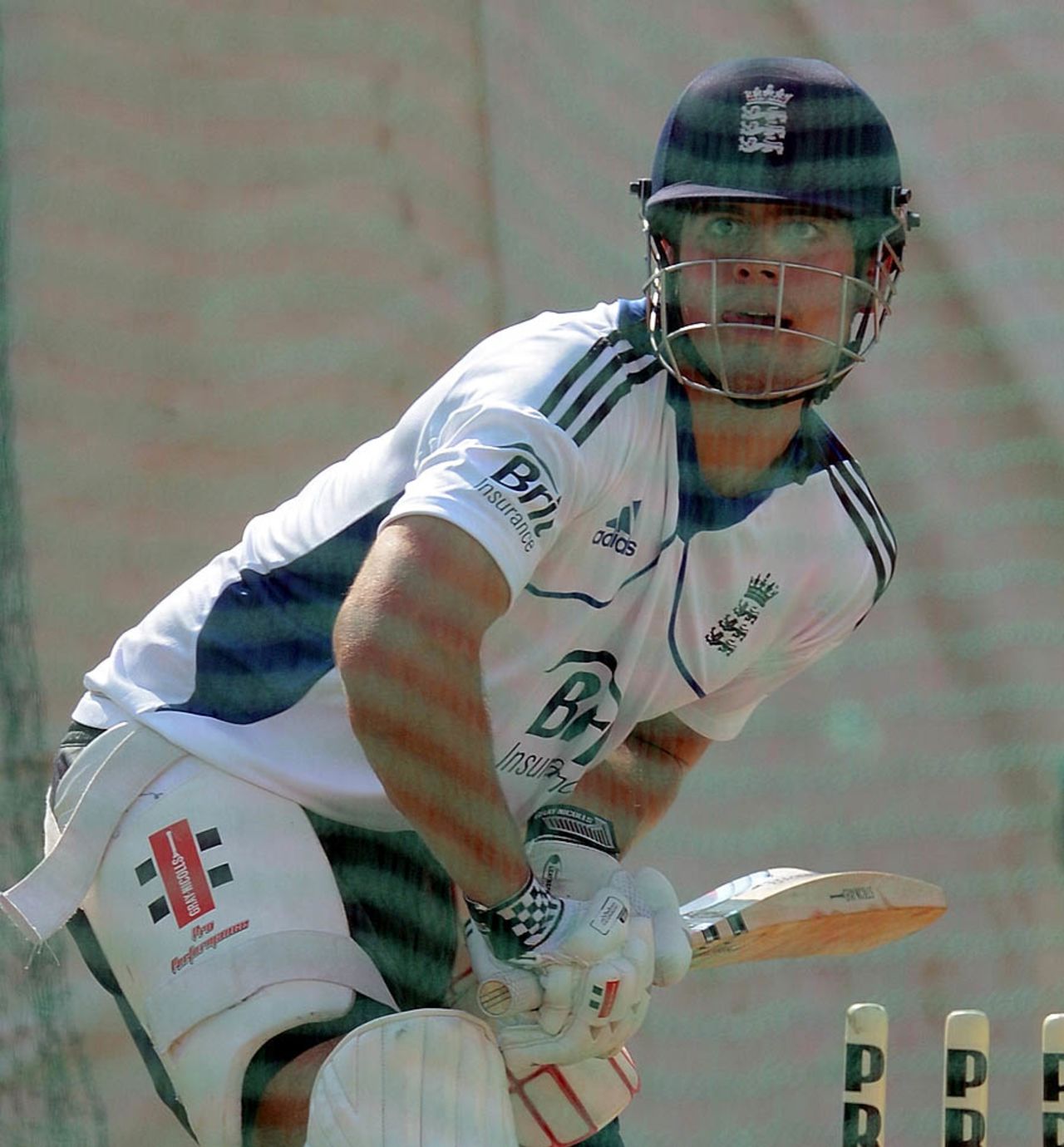 Alastair Cook bats in the nets, Ahmedabad, November 13, 2012