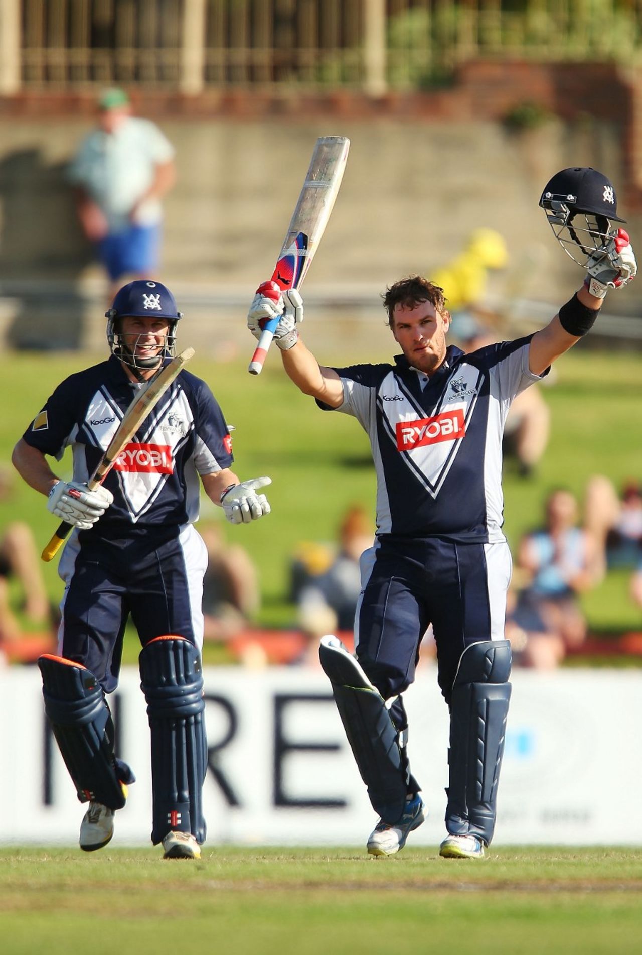Aaron Finch and David Hussey both scored centuries, New South Wales v Victoria, Ryobi Cup, North Sydney Oval, November 18, 2012