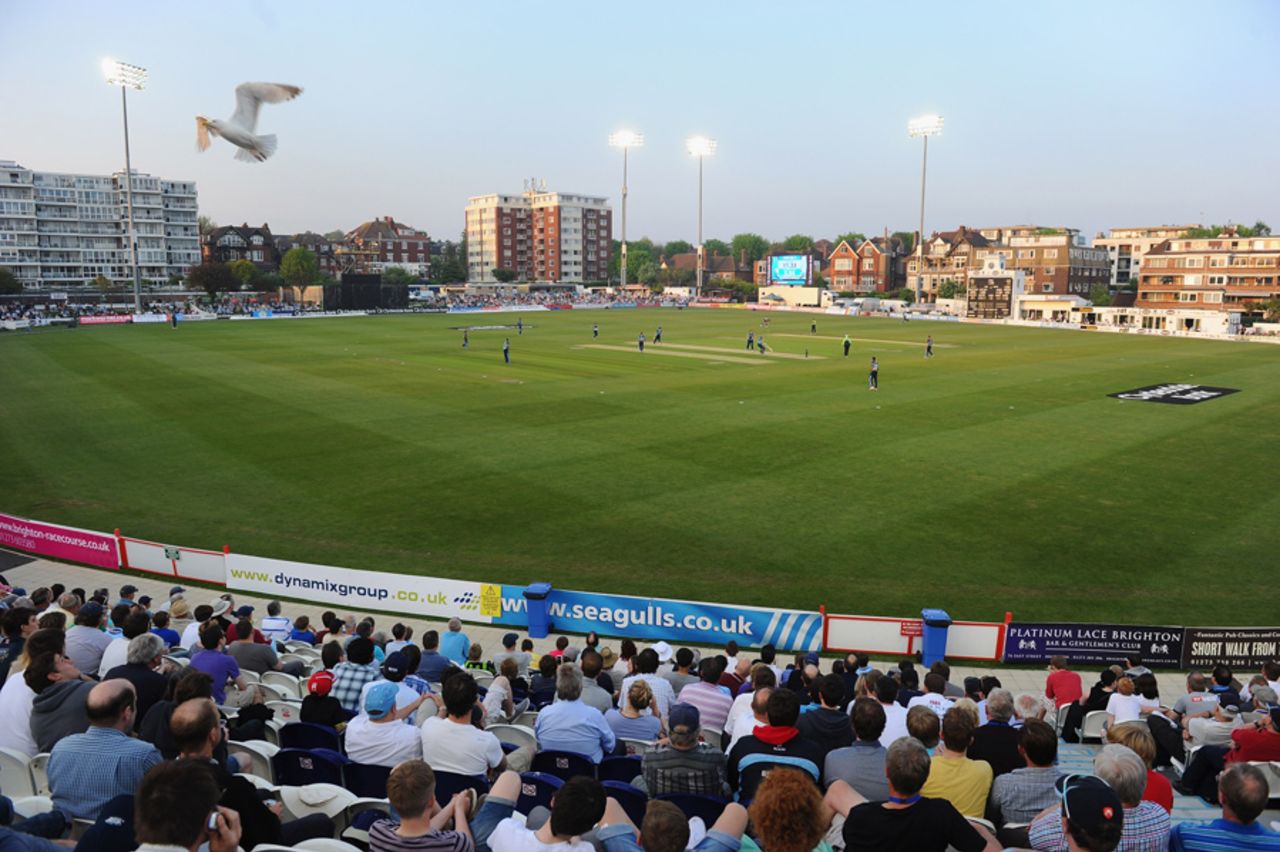 A general view of the County Ground, Hove, Sussex v Yorkshire, Clydesdale Bank 40, Group C, Hove, May 24, 2012