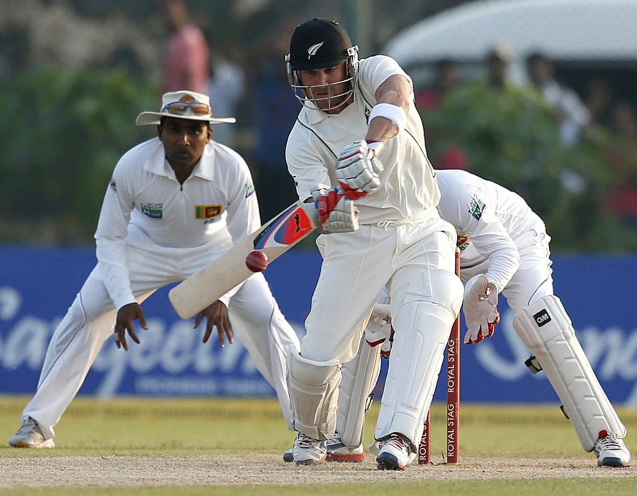 Brendon McCullum plays towards the leg side, Sri Lanka v New Zealand, 1st Test, Galle, 2nd day, November 18, 2012