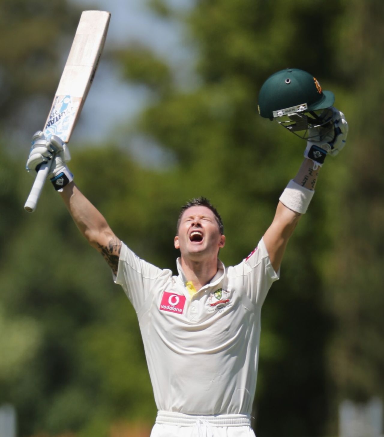 Michael Clarke celebrates another century, Australia v South Africa, 2nd Test, Adelaide, 1st day, November 22, 2012