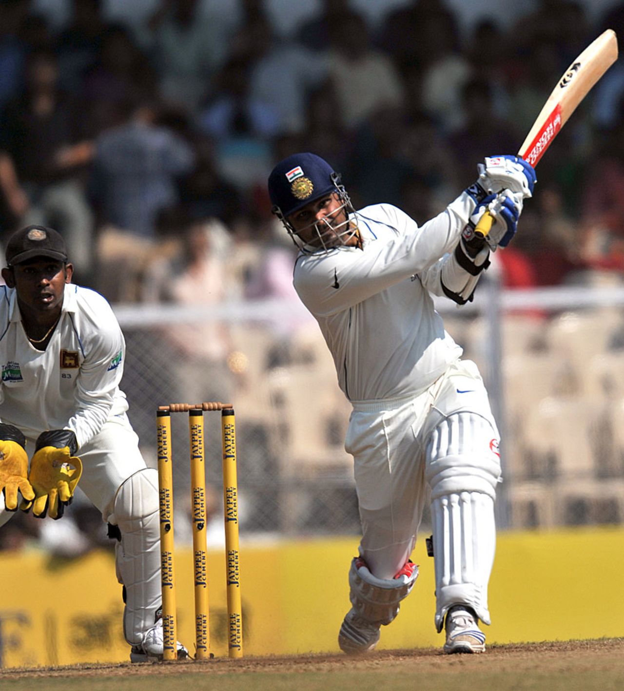 Virender Sehwag goes big during his 293, India v Sri Lanka, 3rd Test, Mumbai, 2nd day, December 3, 2009
